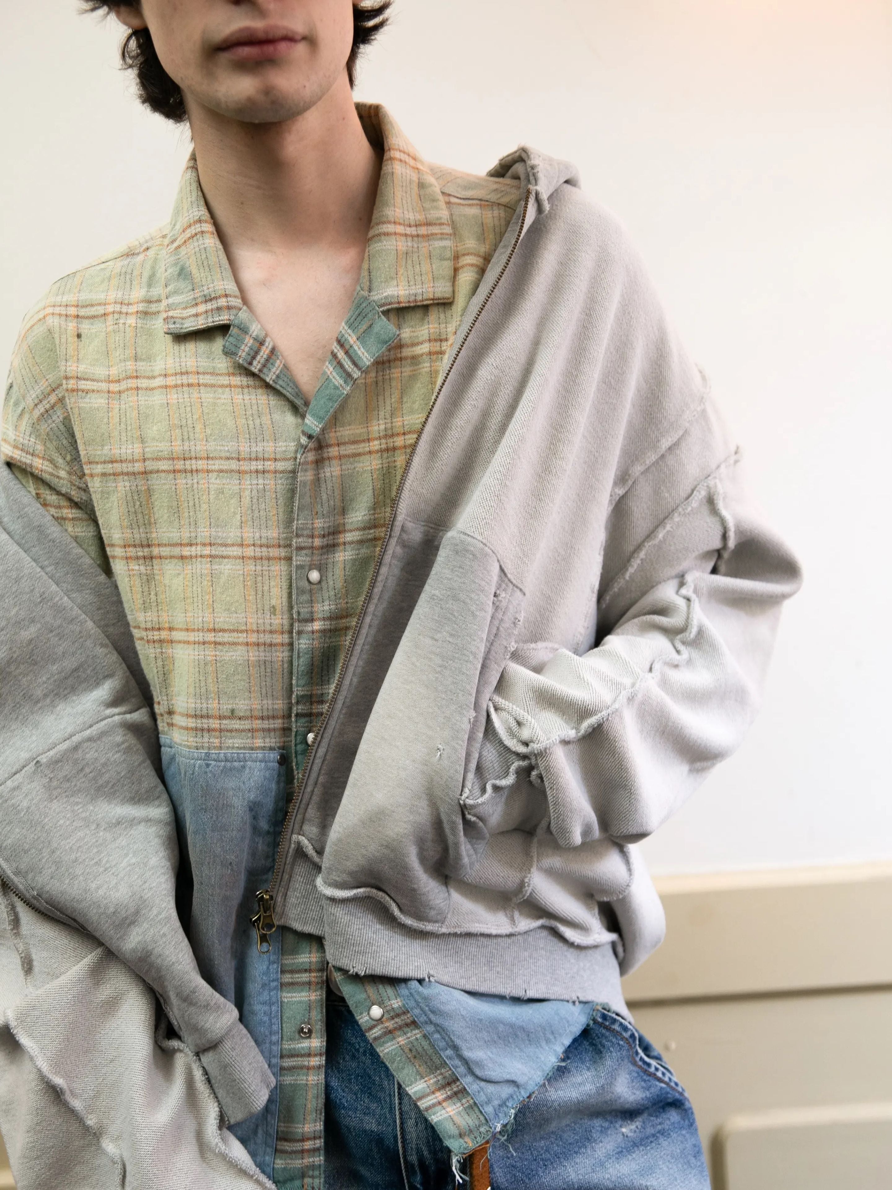 Plaid Denim Shirt | Modern Menswear by yycbvcnbmmnbm