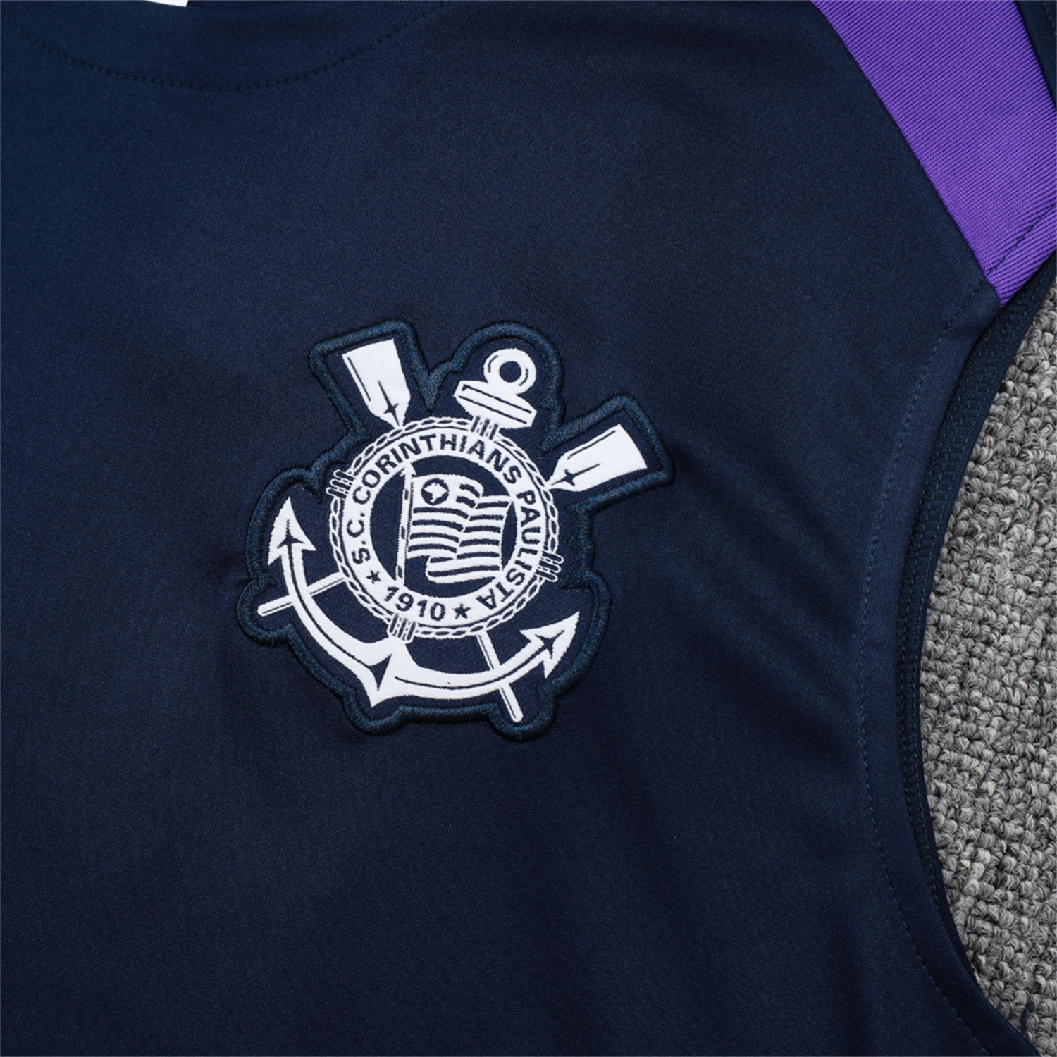 AlphaJersey-Corinthians 25-26 Vest Training Set - Deep Blue Black Vest and Shorts