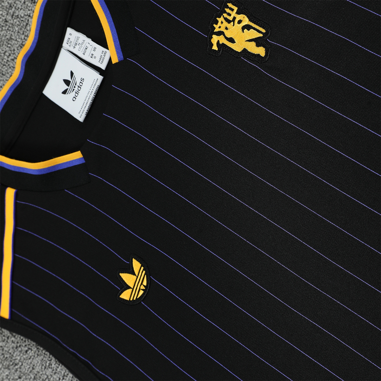 AlphaJersey-Manchester United 25-26 Vest Training Set - Black Top & Black Shorts