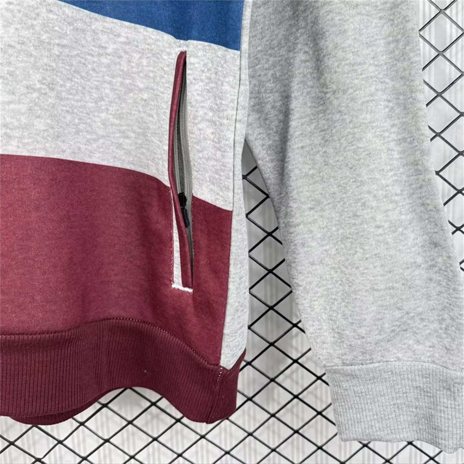 AlphaJersey-Retro Bayern Munich 2014-15 Grey Unisex Pullover Hoodie