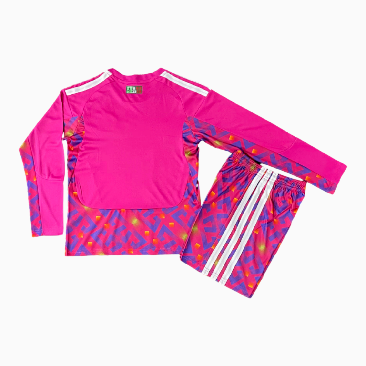 AlphaJersey-Mexico 2026 Goalkeeper Pink Long Sleeves Kids Kit