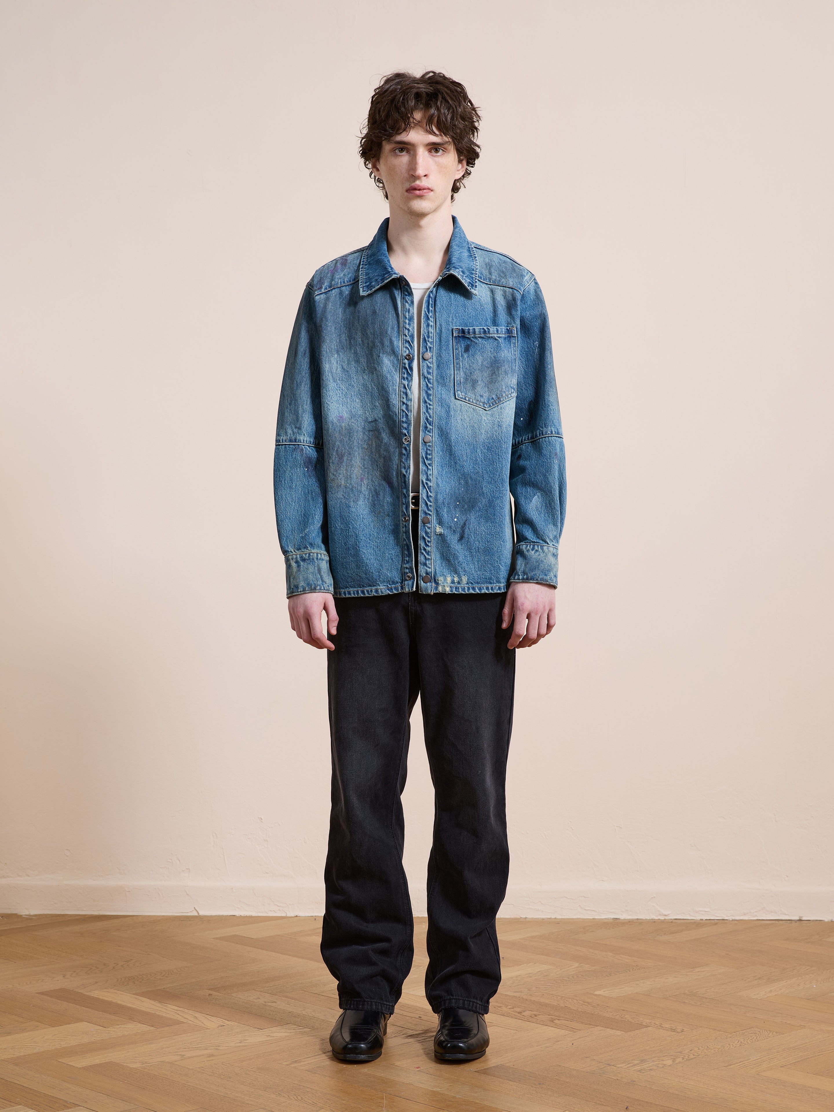 Western Denim Painter Shirt | Modern Menswear by yycbvcnbmmnbm