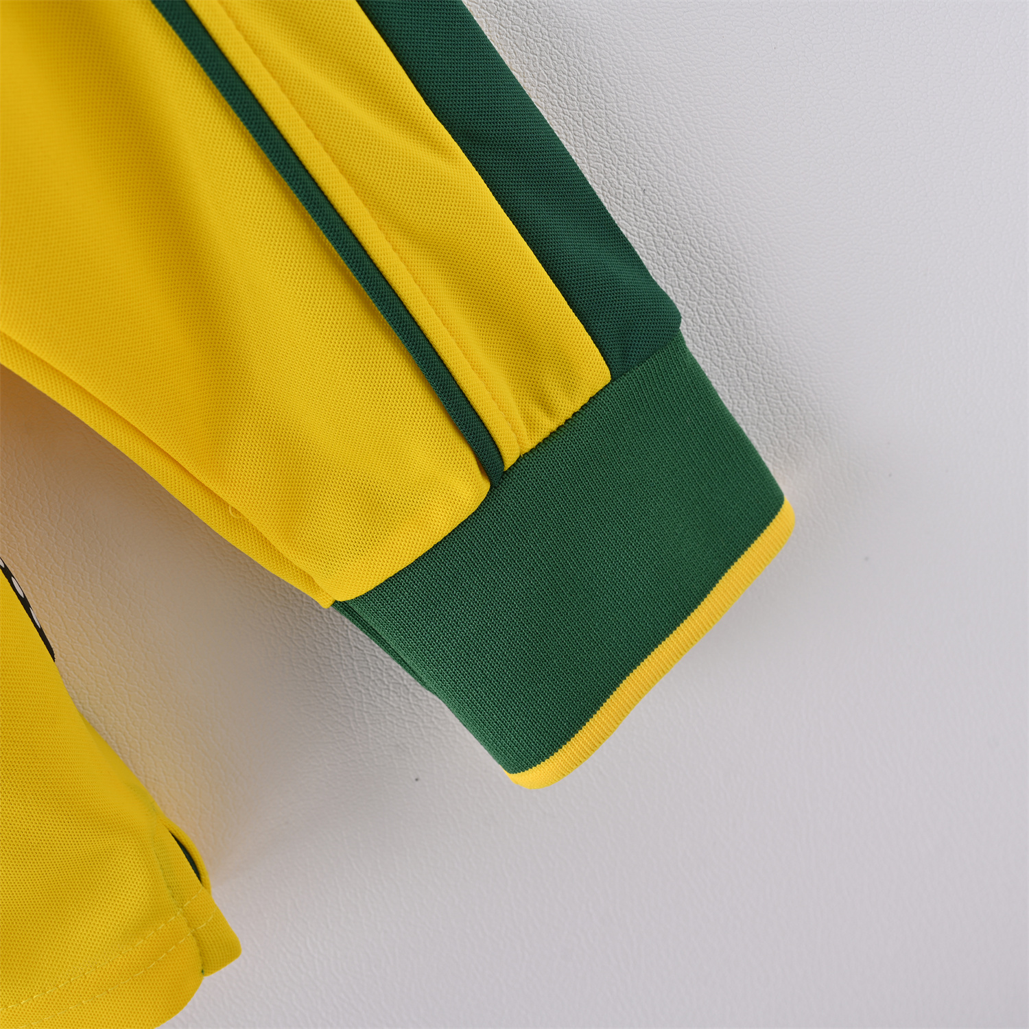 AlphaJersey-Retro Brazil 1998 Home Long Sleeves Jersey