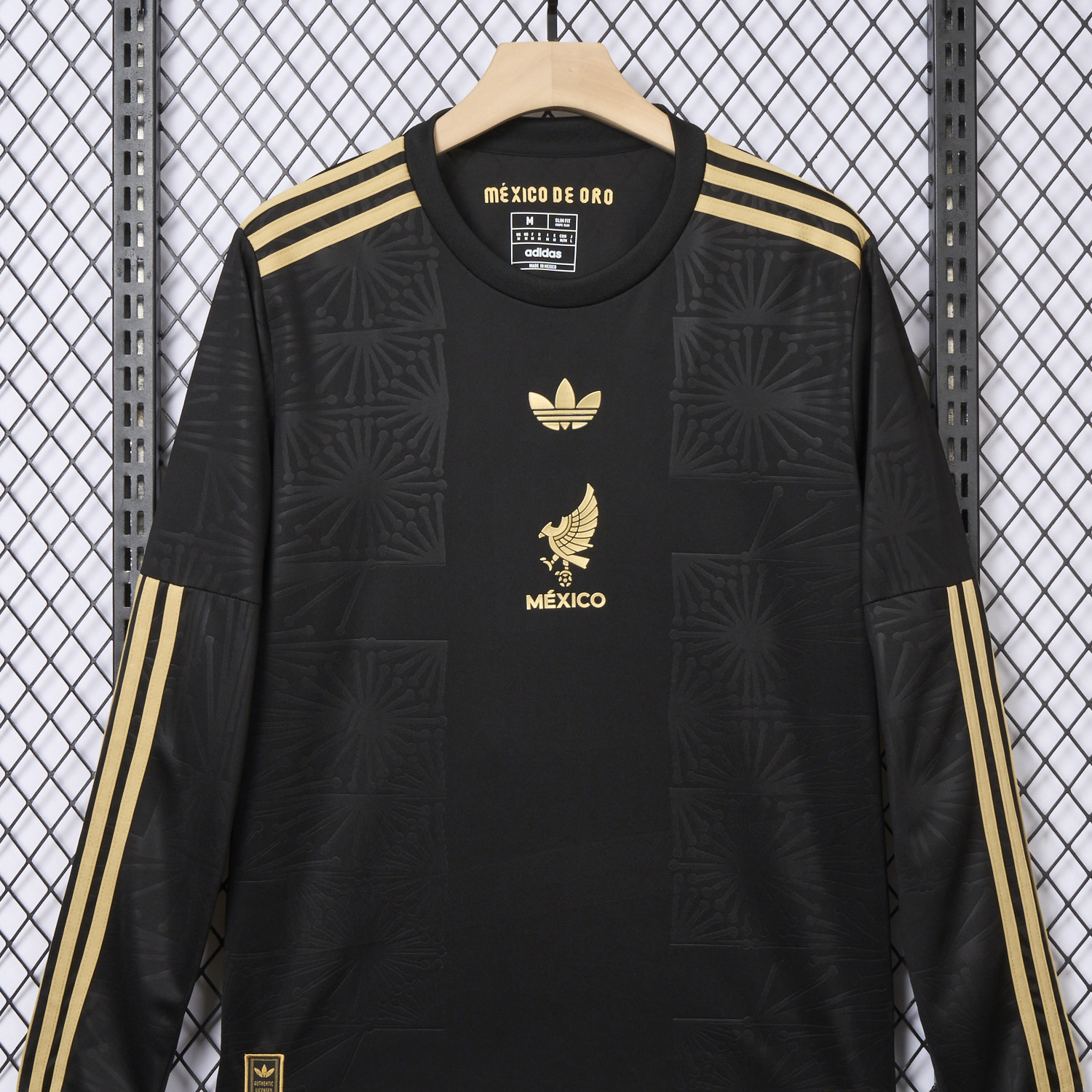 AlphaJersey-Mexico 2025 Gold Cup Black Long Sleeves Jersey - Fans Version