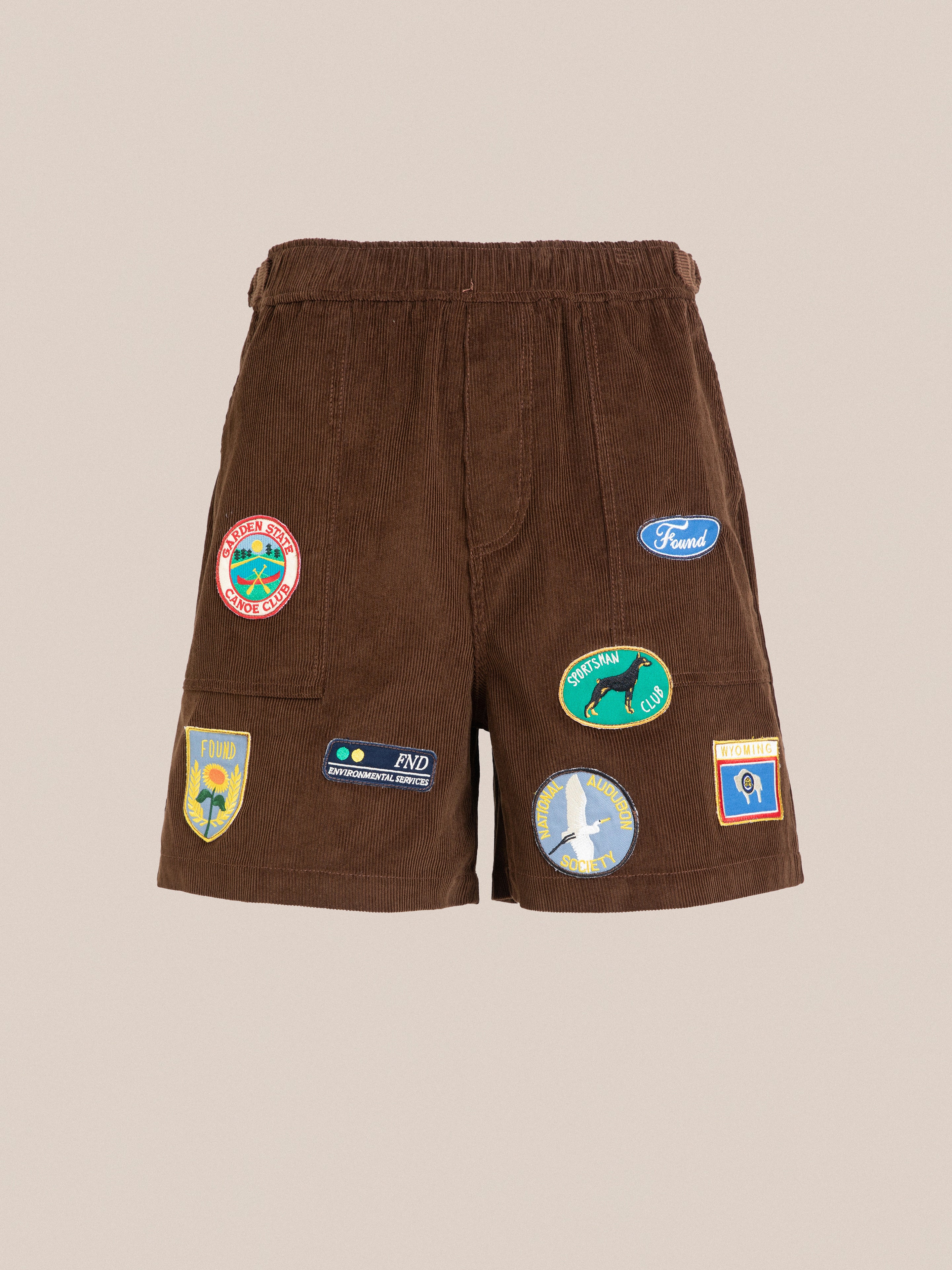 Canoe Multi Patch Corduroy Shorts | Modern Menswear by yycbvcnbmmnbm