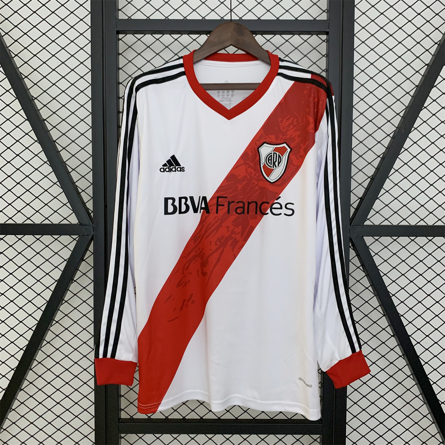 AlphaJersey-Retro River Plate 2013-14 Home Long Sleeves Jersey