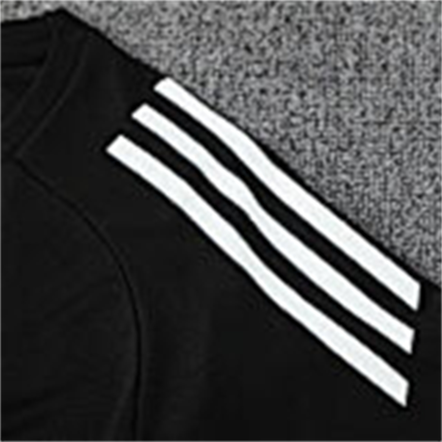AlphaJersey-Real Madrid 25-26 Short-Sleeve Training Set - Light Grey Stripes Black Top & Black Shorts