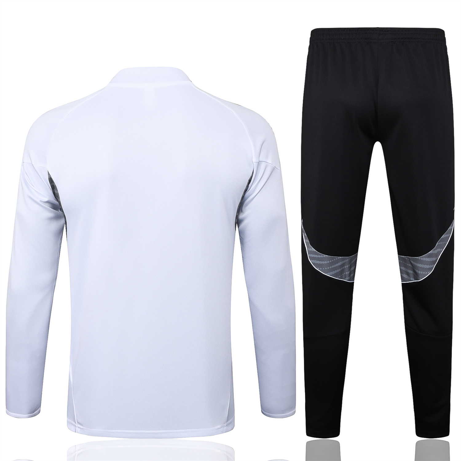 AlphaJersey-Real Madrid 25-26 Long Sleeve Training Set - White Top and Black Pants