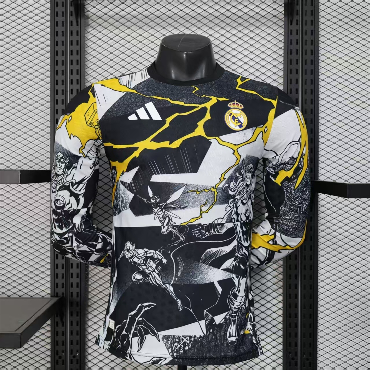 AlphaJersey-Real Madrid 25-26 Thunder Comics Pre-Match Special Long Sleeves Jersey - Player Version