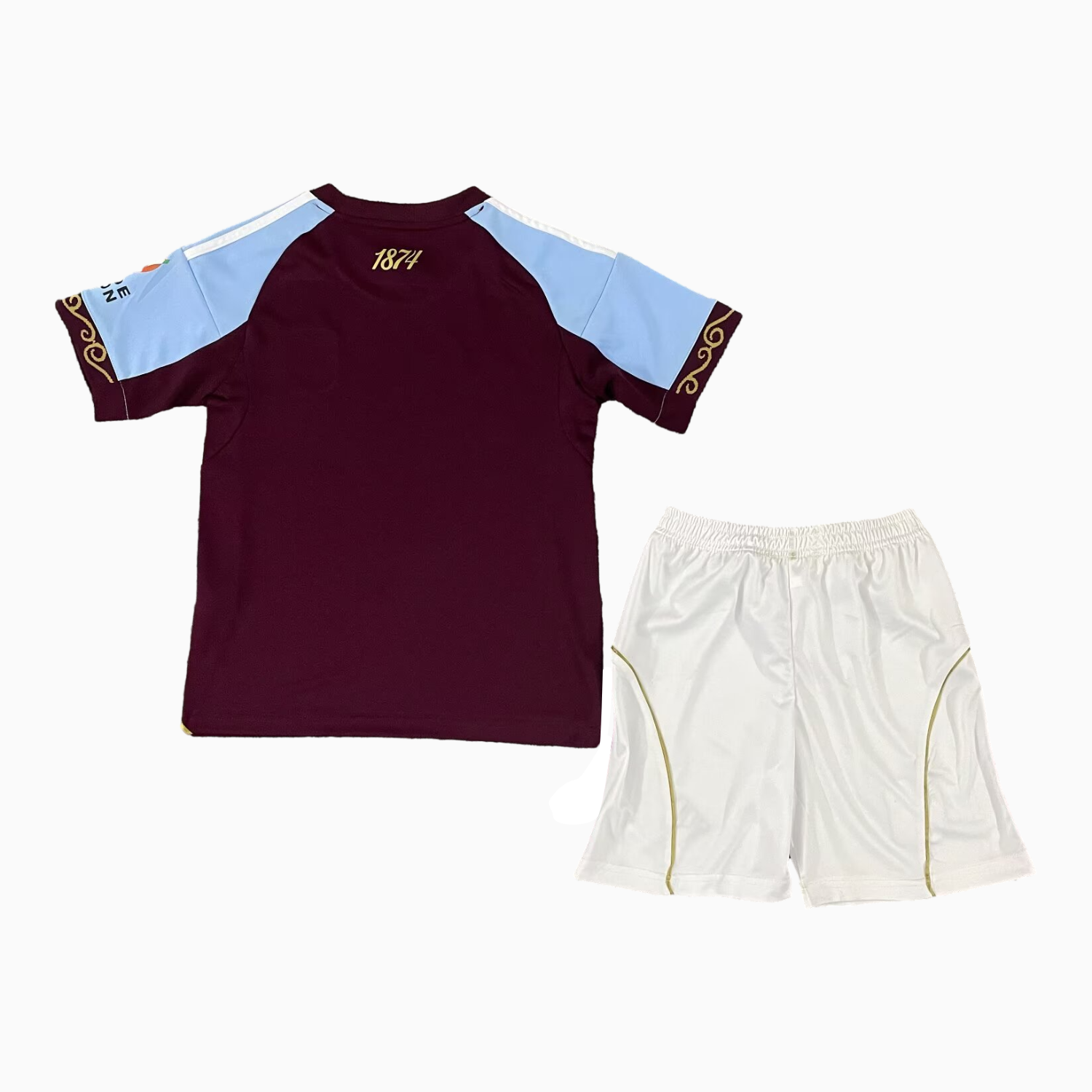 AlphaJersey-Aston Villa 25-26 Home Unsponsored Kids Kit