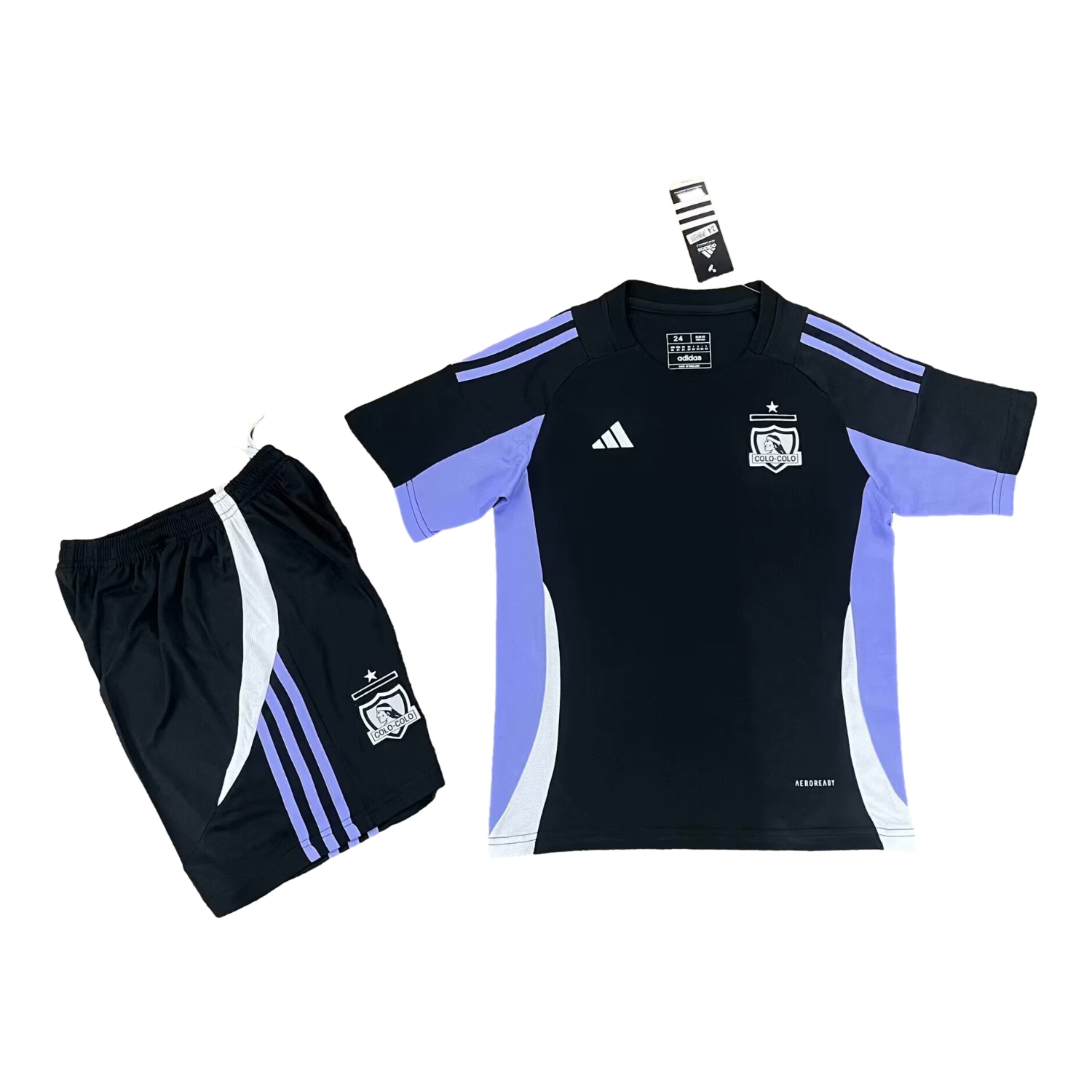 AlphaJersey-Colo Colo 25-26 Black Training Kids Kit