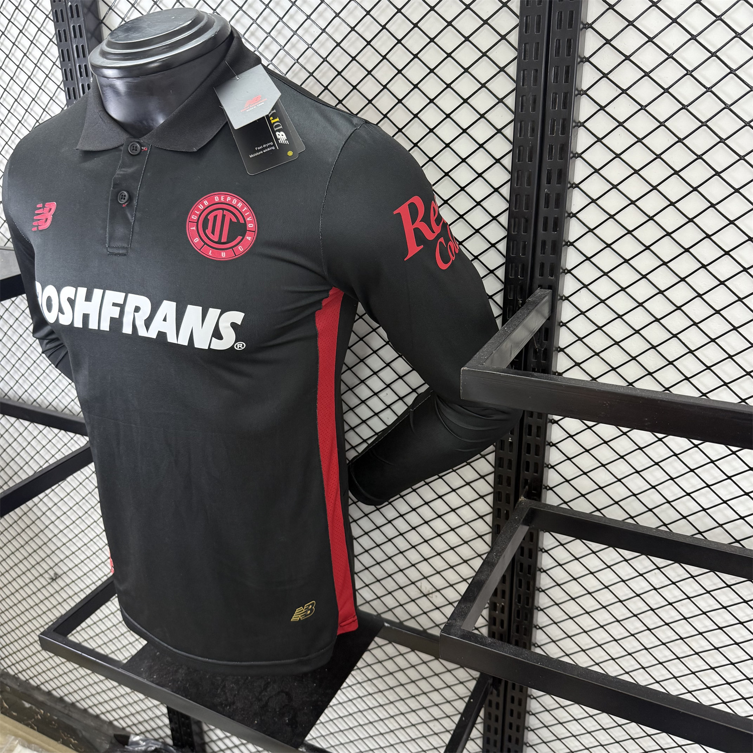 AlphaJersey-Toluca 25-26 Third Black Long Sleeves Jersey - Player Version