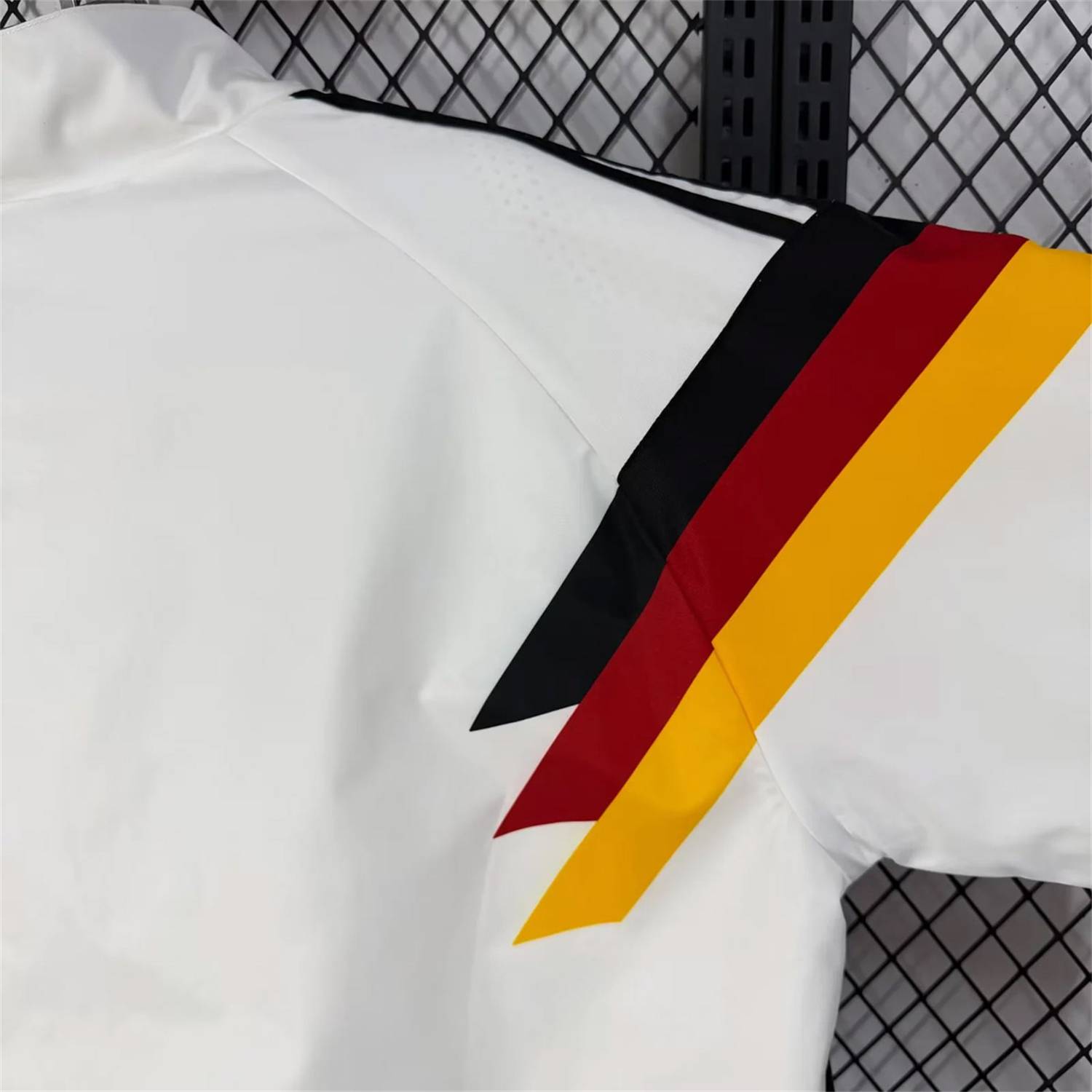 AlphaJersey-Germany 2026 Windbreaker Jacket - White With Classic Stripes