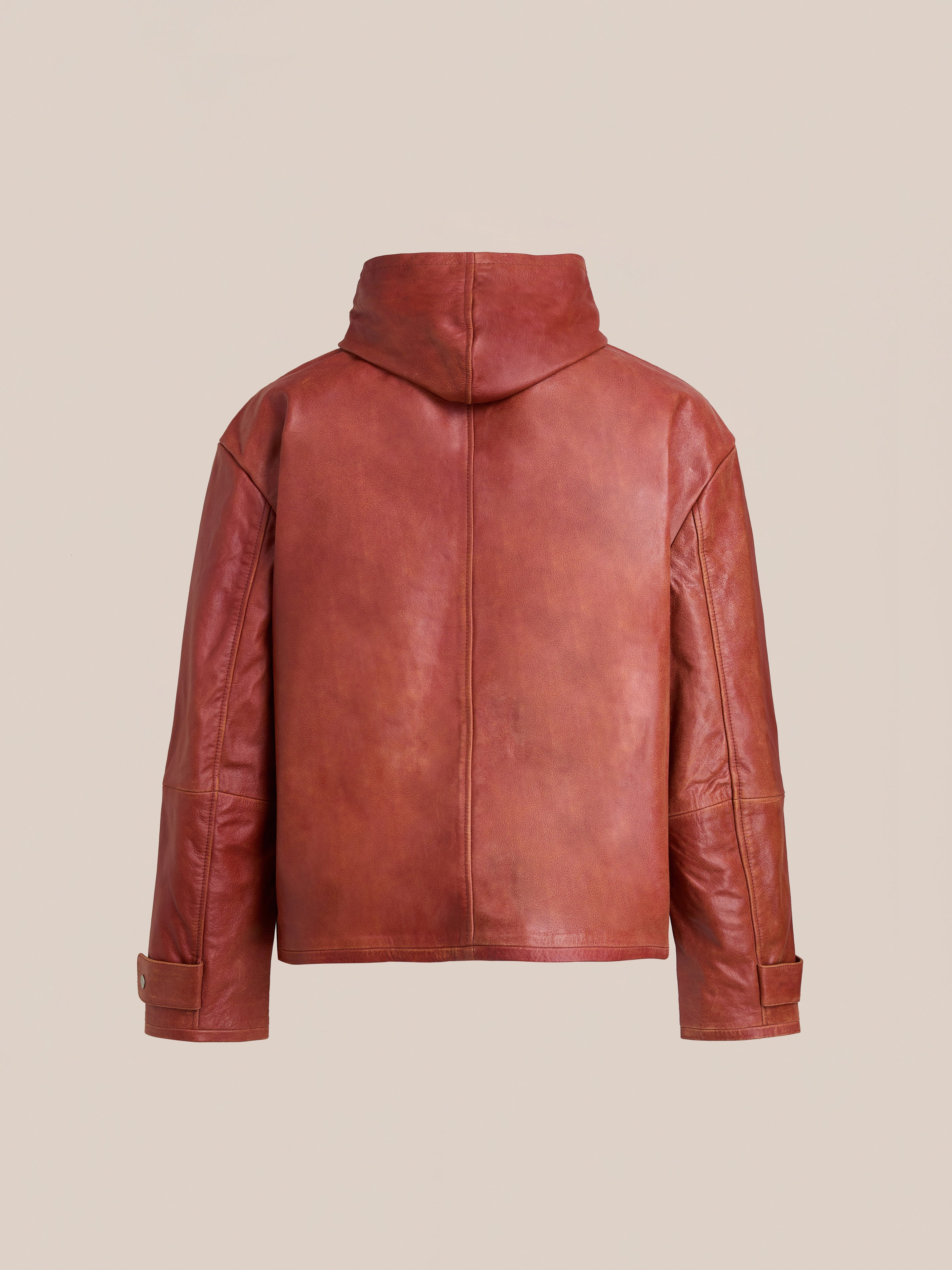 Distressed Leather Pocket Hoodie | Modern Menswear by yycbvcnbmmnbm