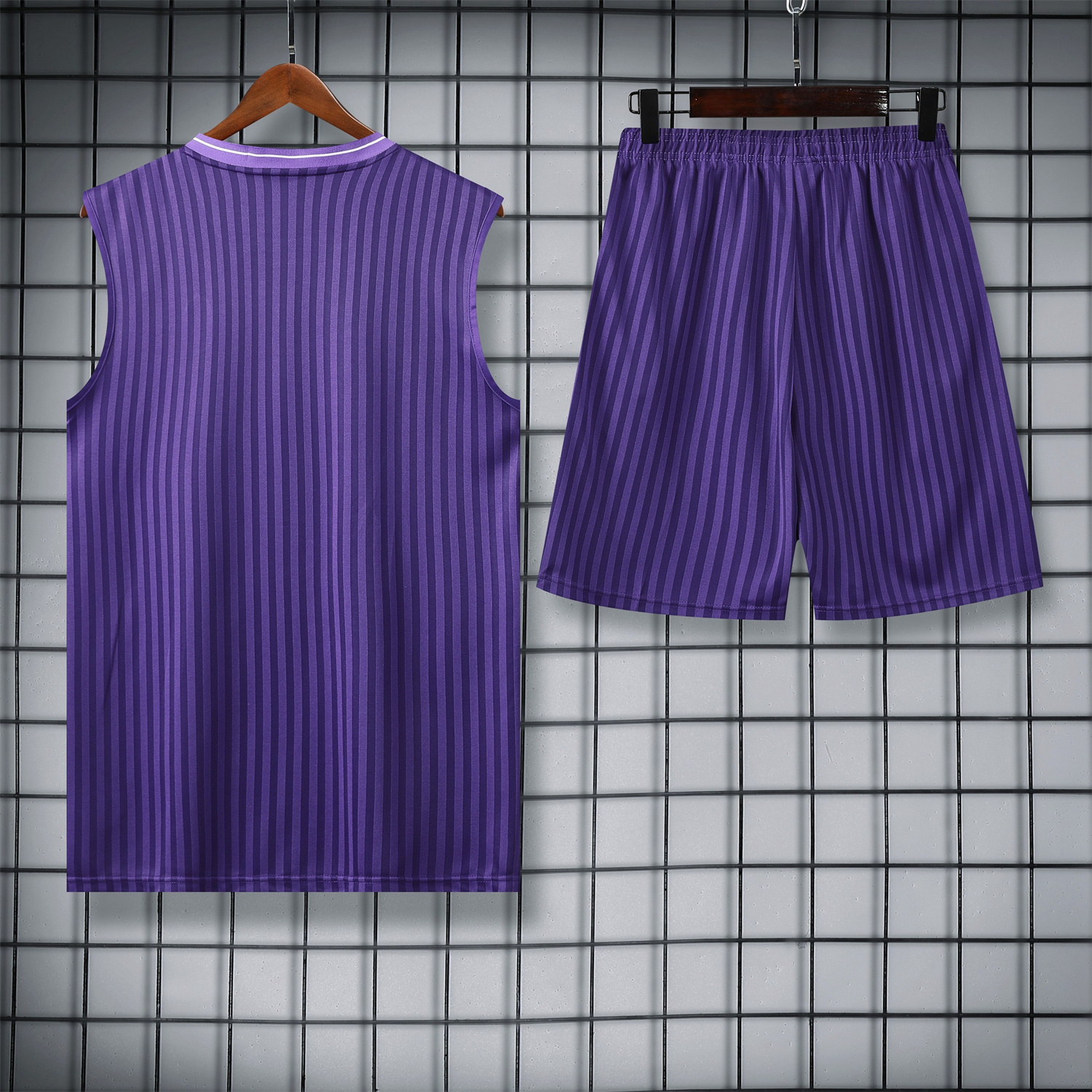 AlphaJersey-Real Madrid 25-26 Vest Training Set - Pure Purple Vest & Purple Shorts
