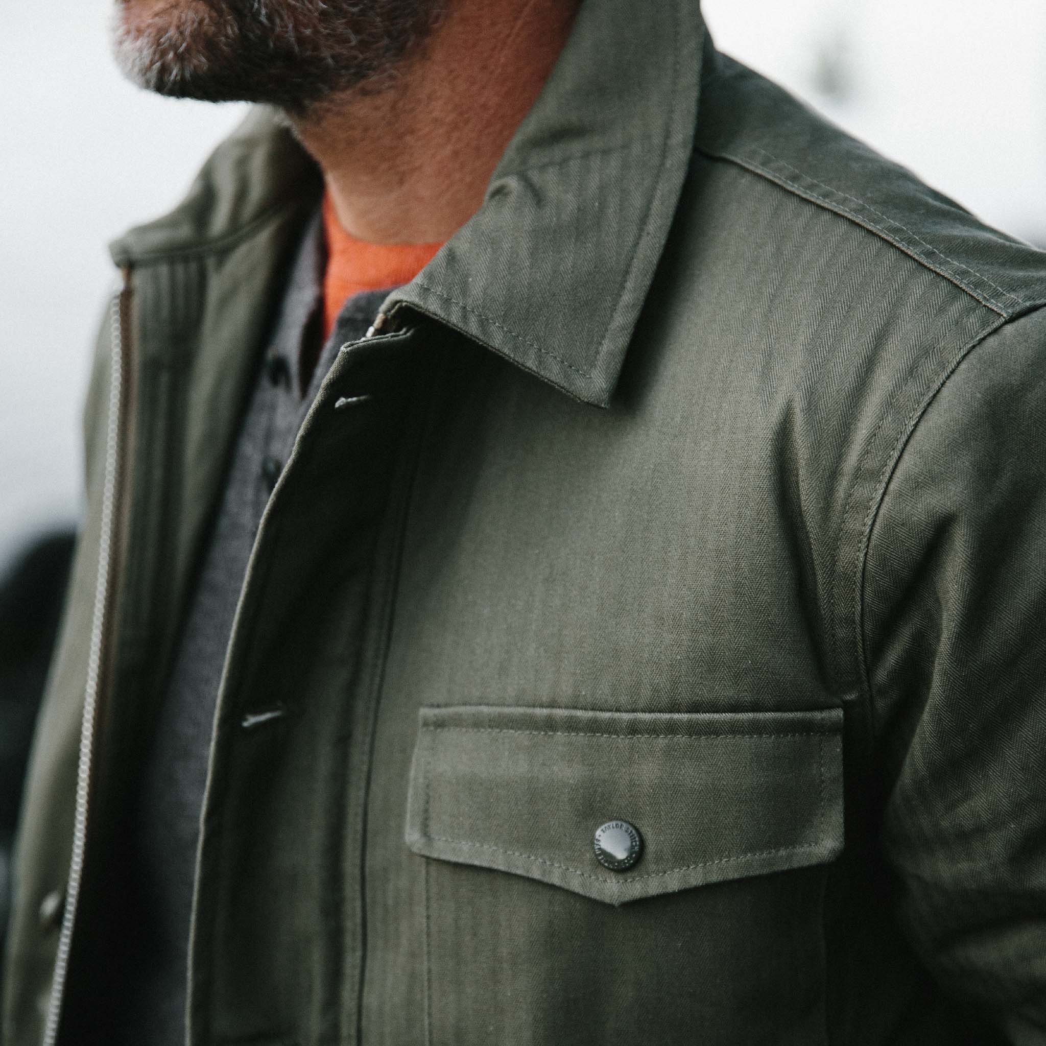 The Lined Watts Jacket in Olive | Modern Menswear by yycbvcnbmmnbm