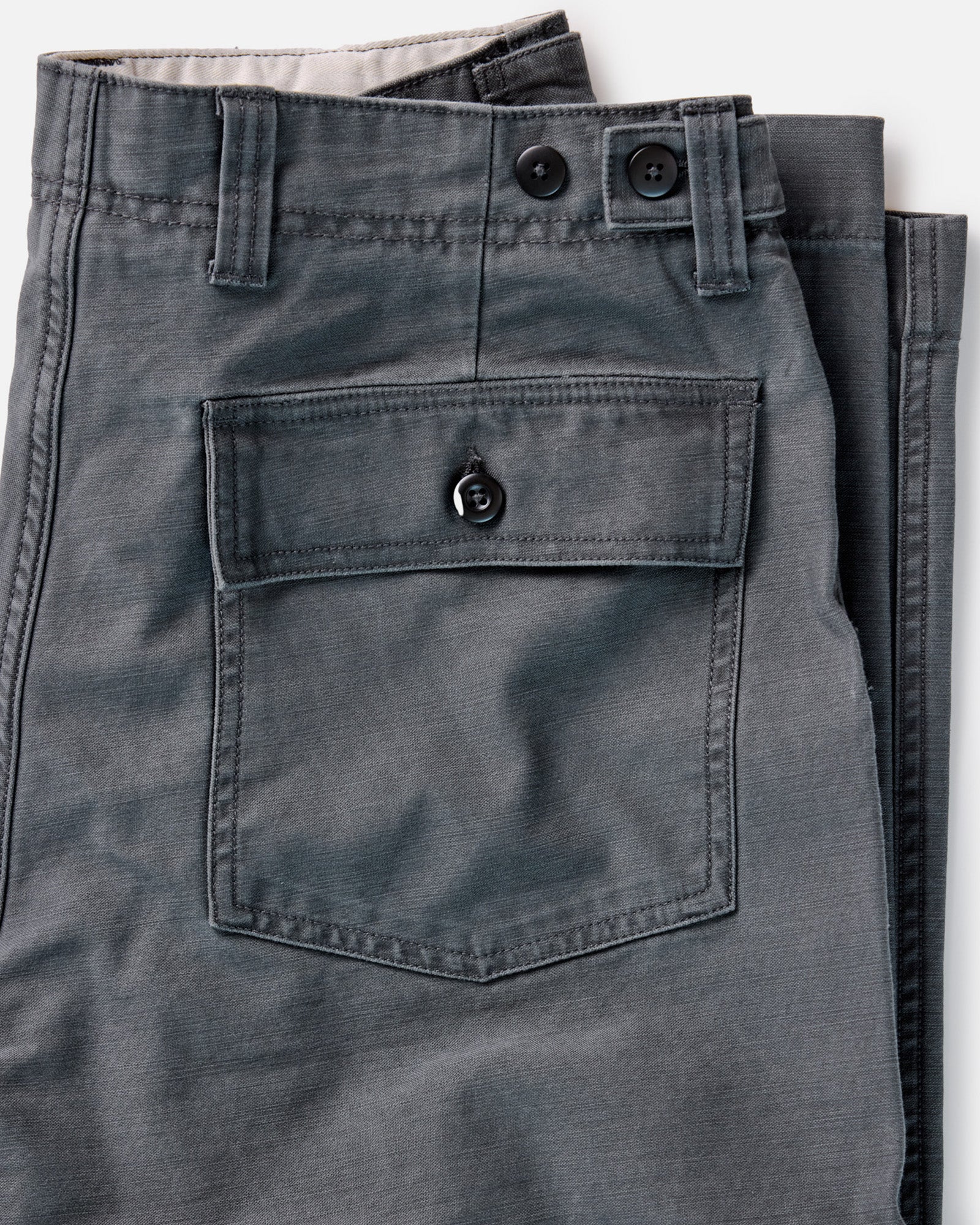 The Surplus Pant in Faded Black Reverse Sateen | Modern Menswear by yycbvcnbmmnbm