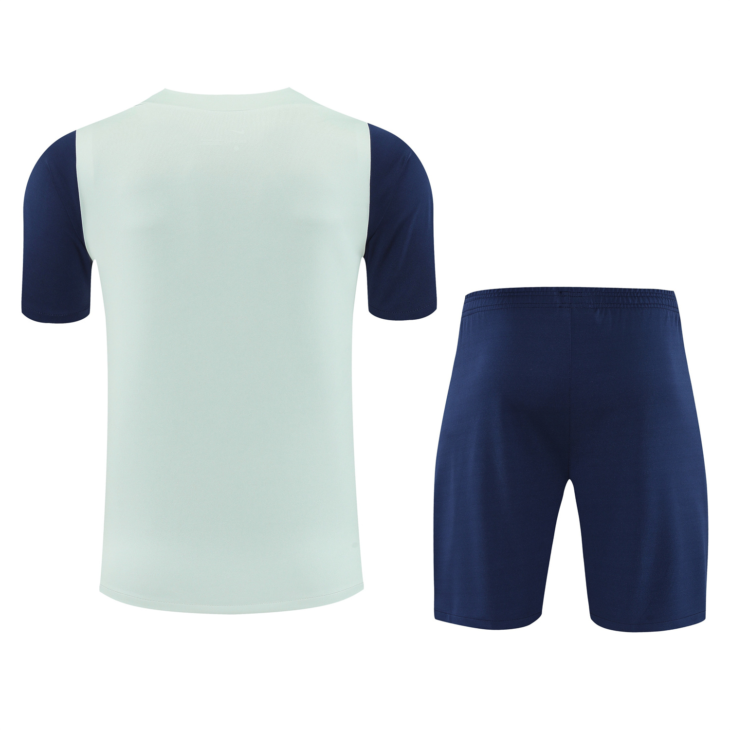 AlphaJersey-Inter Milan 25-26 Short-Sleeve Training Set - Blue Sleeve White Top & Blue Shorts