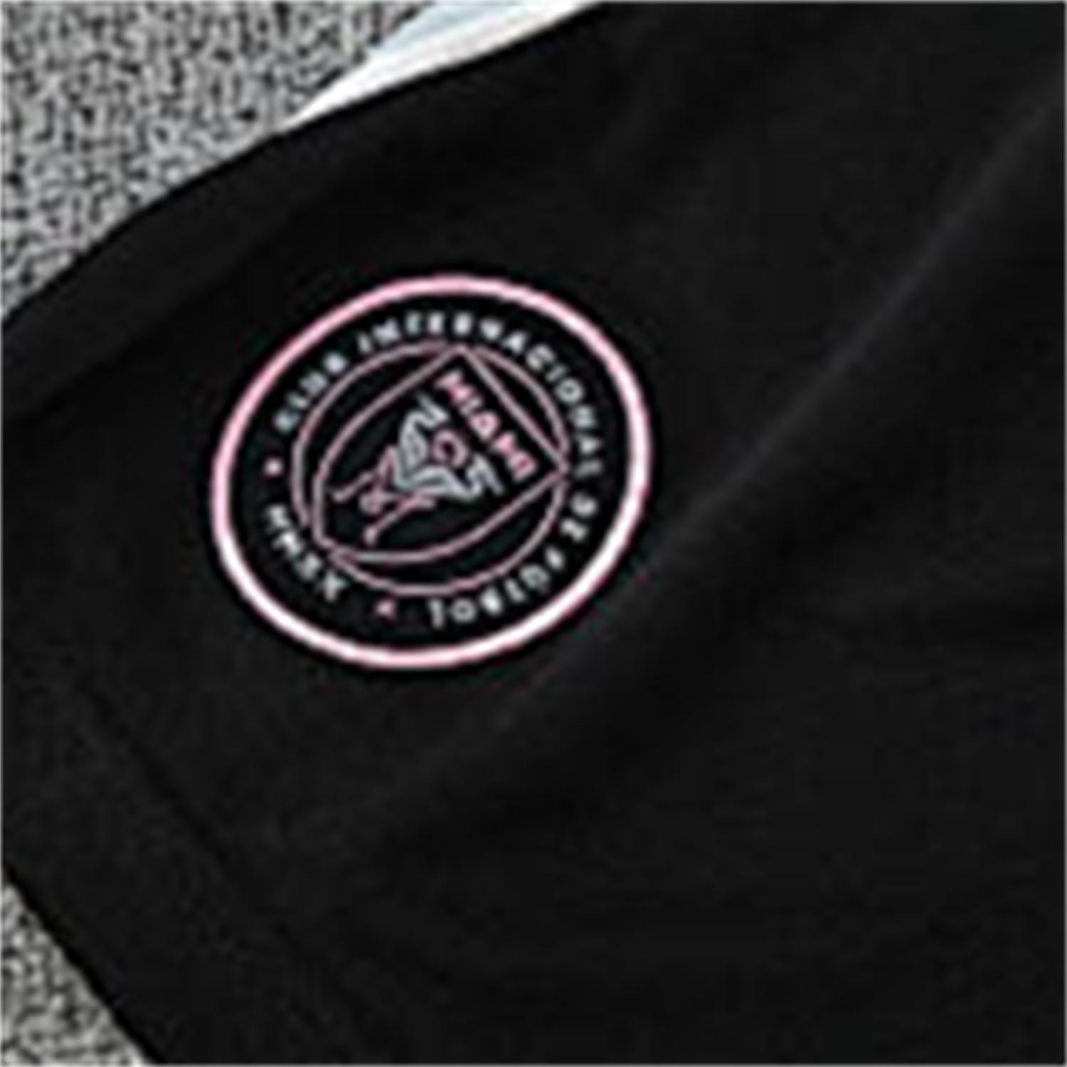 AlphaJersey-INT M.A.M 25-26 Short-Sleeve Training Set - Light Grey Stripes Black Top & Black Shorts