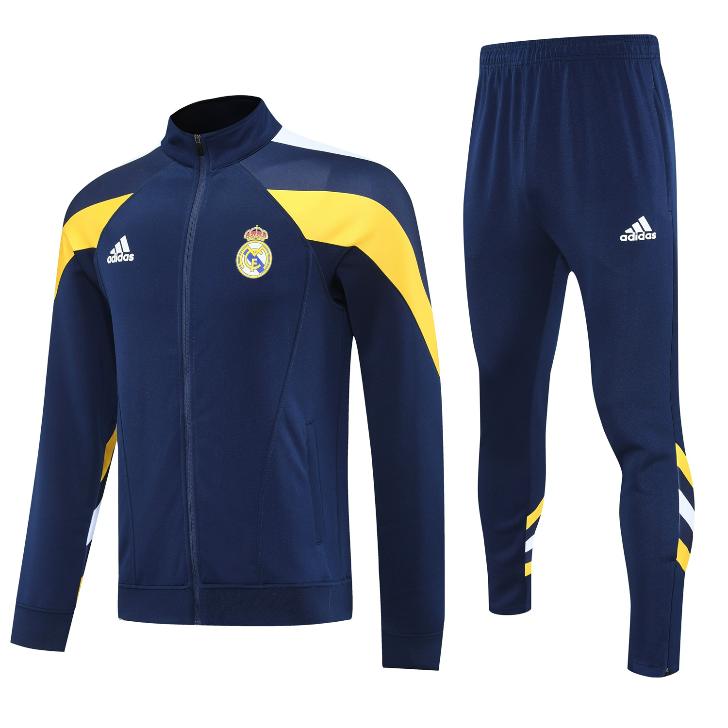 AlphaJersey-Real Madrid 25-26 Jacket Training Tracksuit - Deep Blue Jackets & Deep Blue Pants
