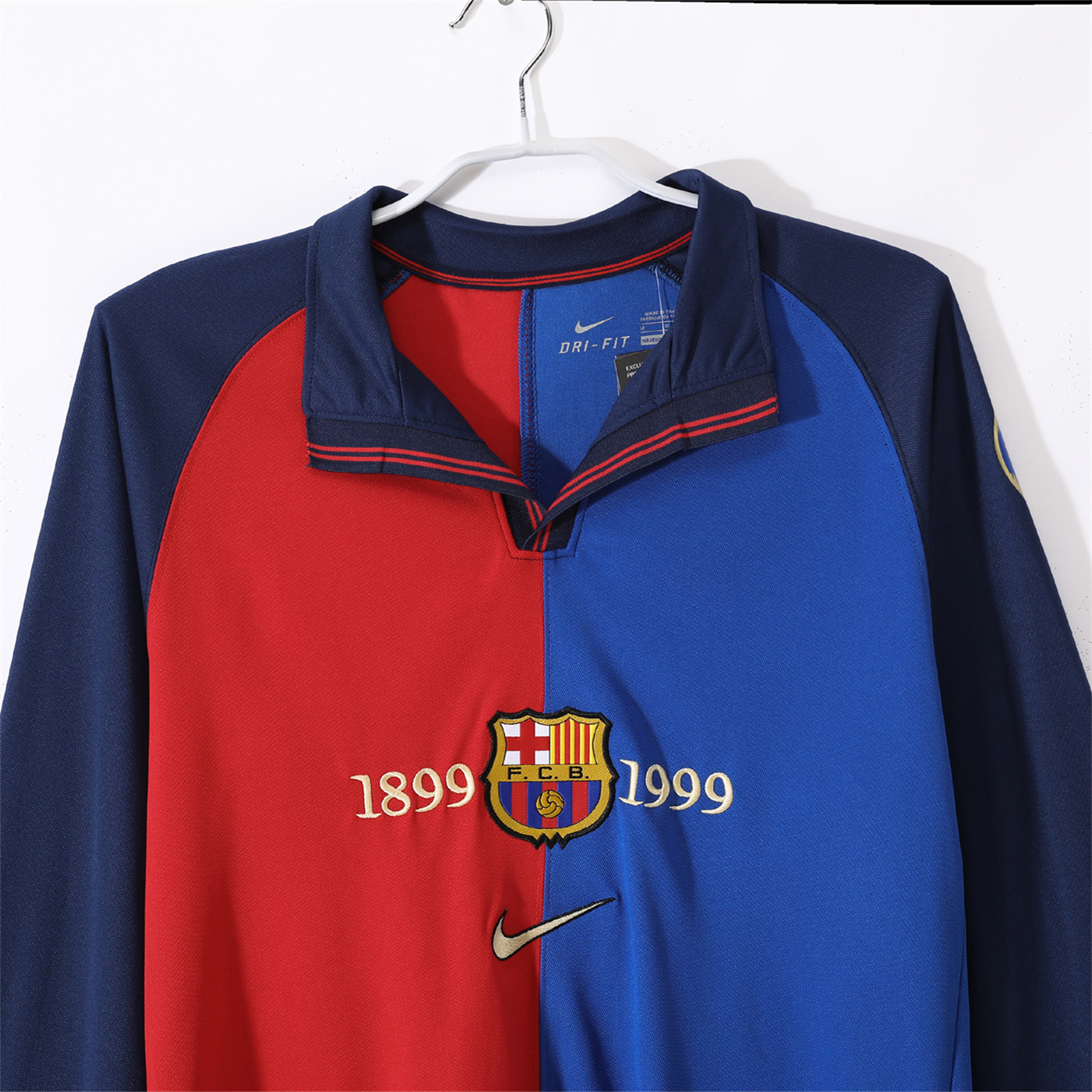 AlphaJersey-Retro Barcelona 99-00 Home Long Sleeves Jersey