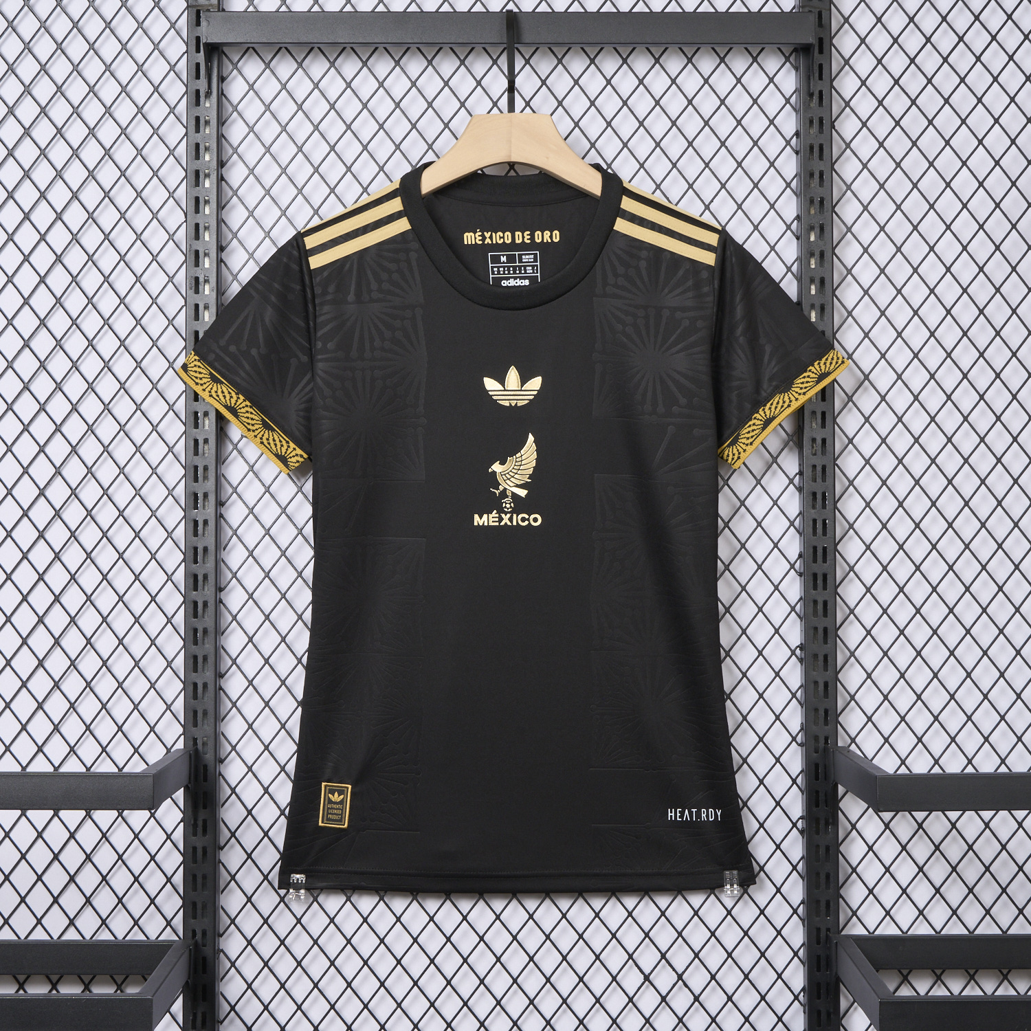 AlphaJersey-Women's Mexico 2025 Gold Cup Black Jersey - Fans Version