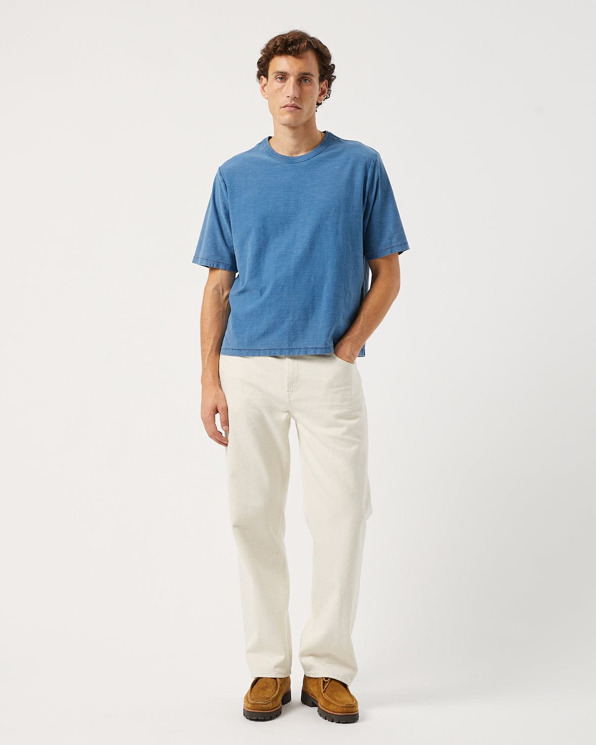 Slub Tee - Indigo | Modern Menswear by yycbvcnbmmnbm