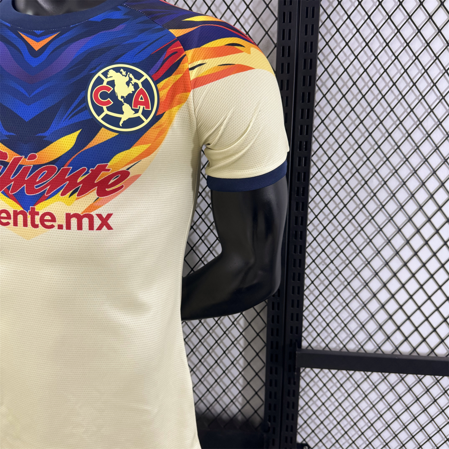 AlphaJersey-Club América 25-26 Blue Neck Light Yellow Special Jersey - Player Version