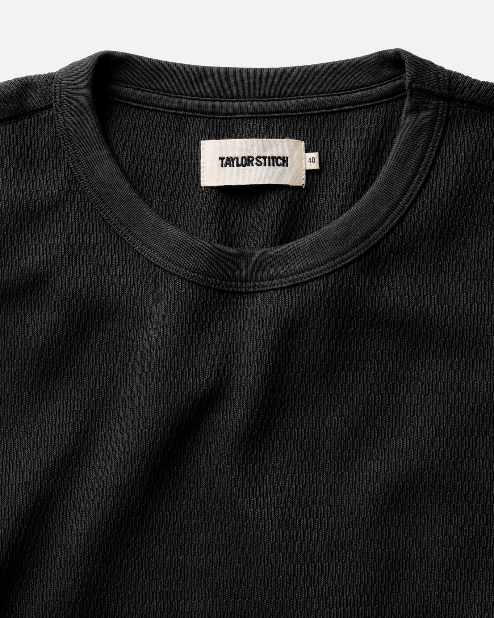 The Organic Cotton Crew in Faded Black Waffle | Modern Menswear by yycbvcnbmmnbm