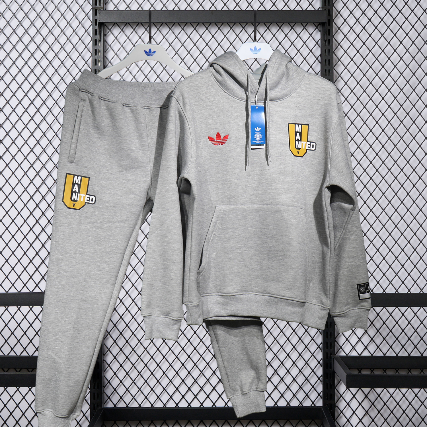 AlphaJersey-Manchester United 25-26 Pure Color Training Set - Grey Top and Grey Pants