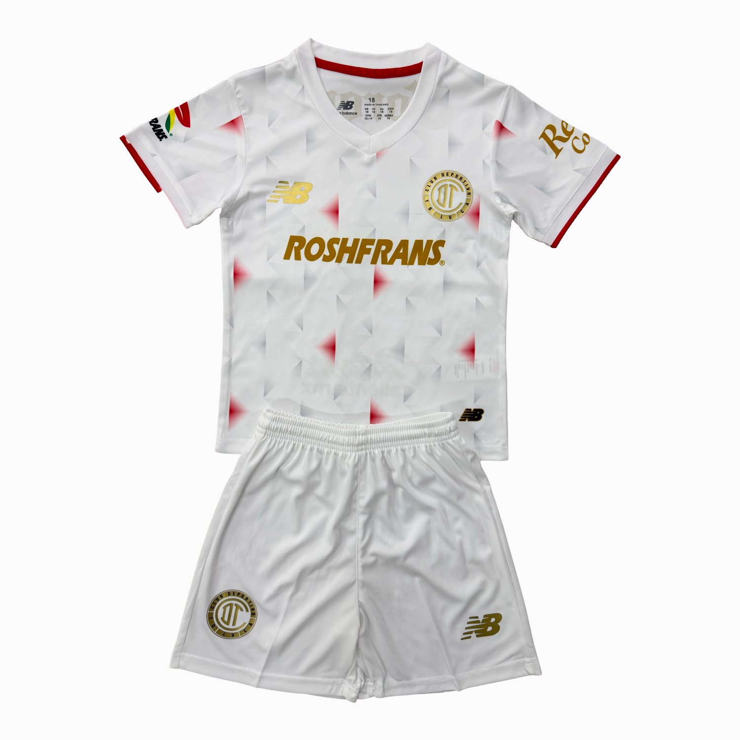 AlphaJersey-Toluca 25-26 Away White Men's Adult Jersey Set - Fans Version