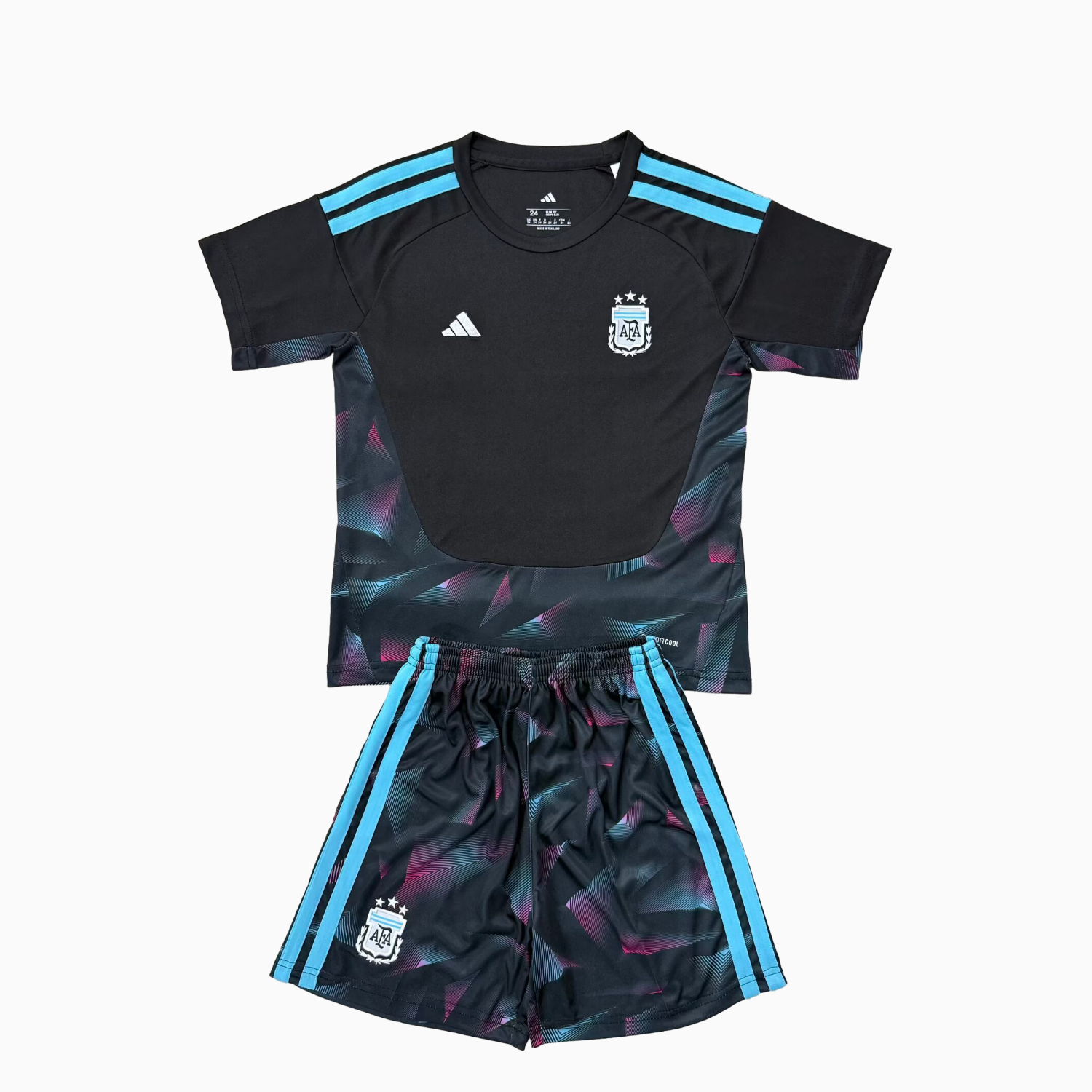 AlphaJersey-Argentina 2026 Goalkeeper Black Without Chest Patch Men's Adult Jersey Set - Fans Version