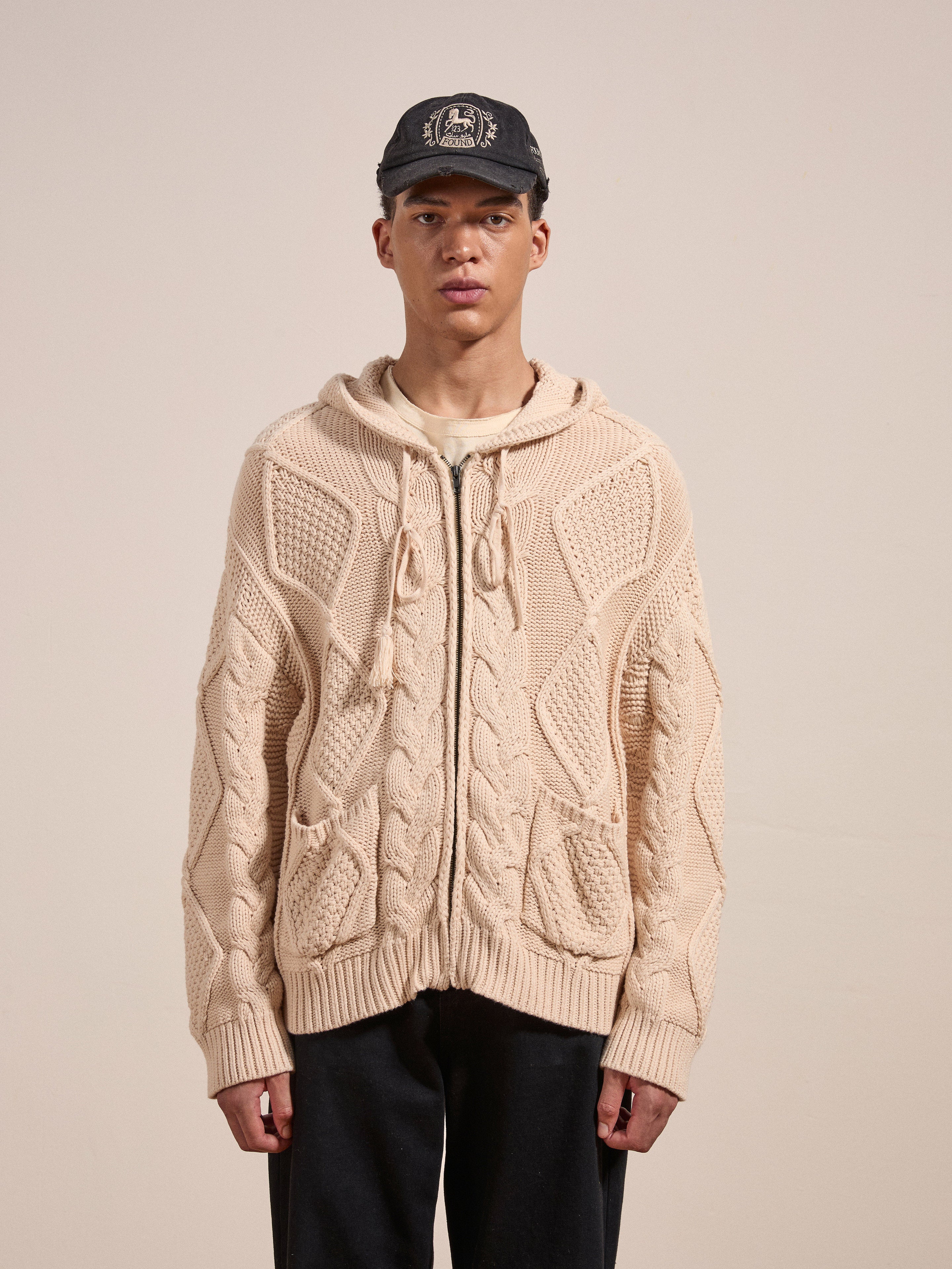 Zip Up Cable Knit Hoodie | Modern Menswear by yycbvcnbmmnbm
