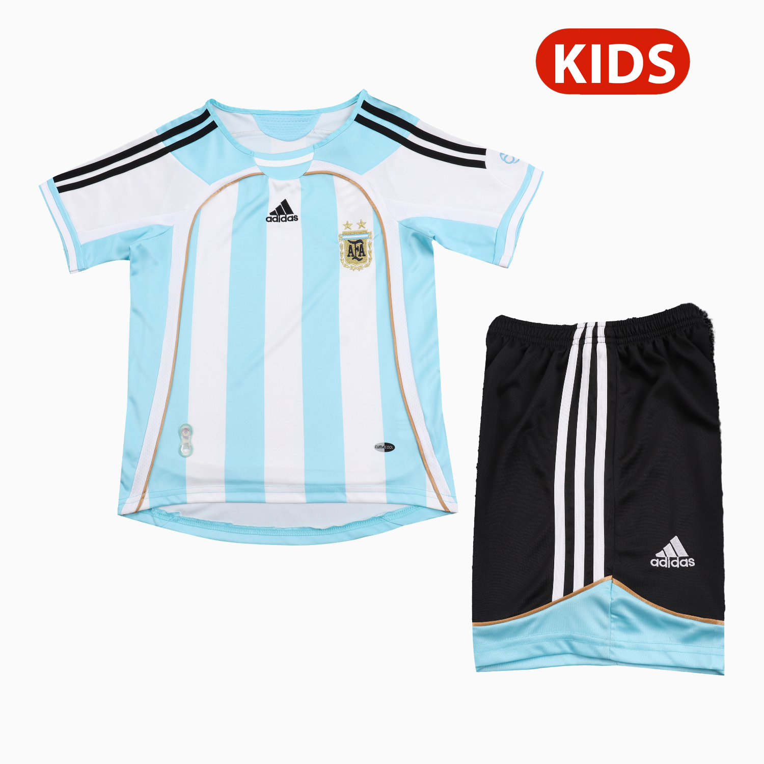 AlphaJersey-Retro Argentina 2006 Home Kids Kit