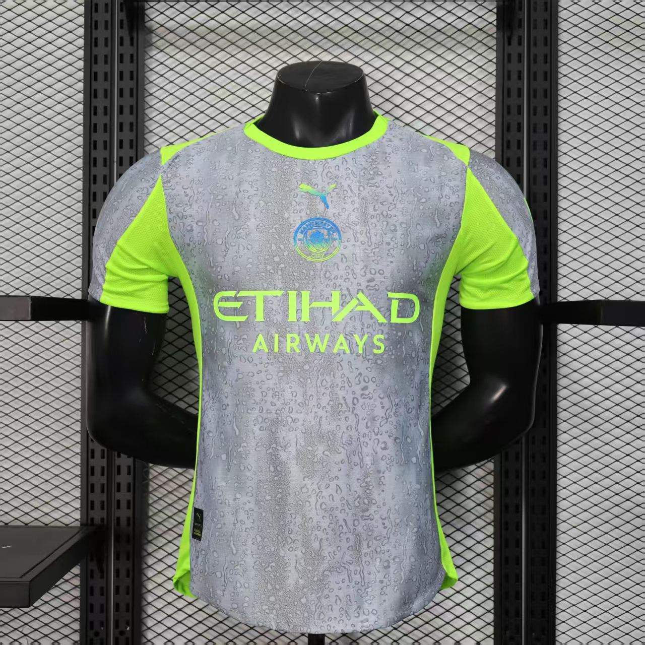 AlphaJersey-Manchester City 25-26 Third Grey Green Jersey - Player Version