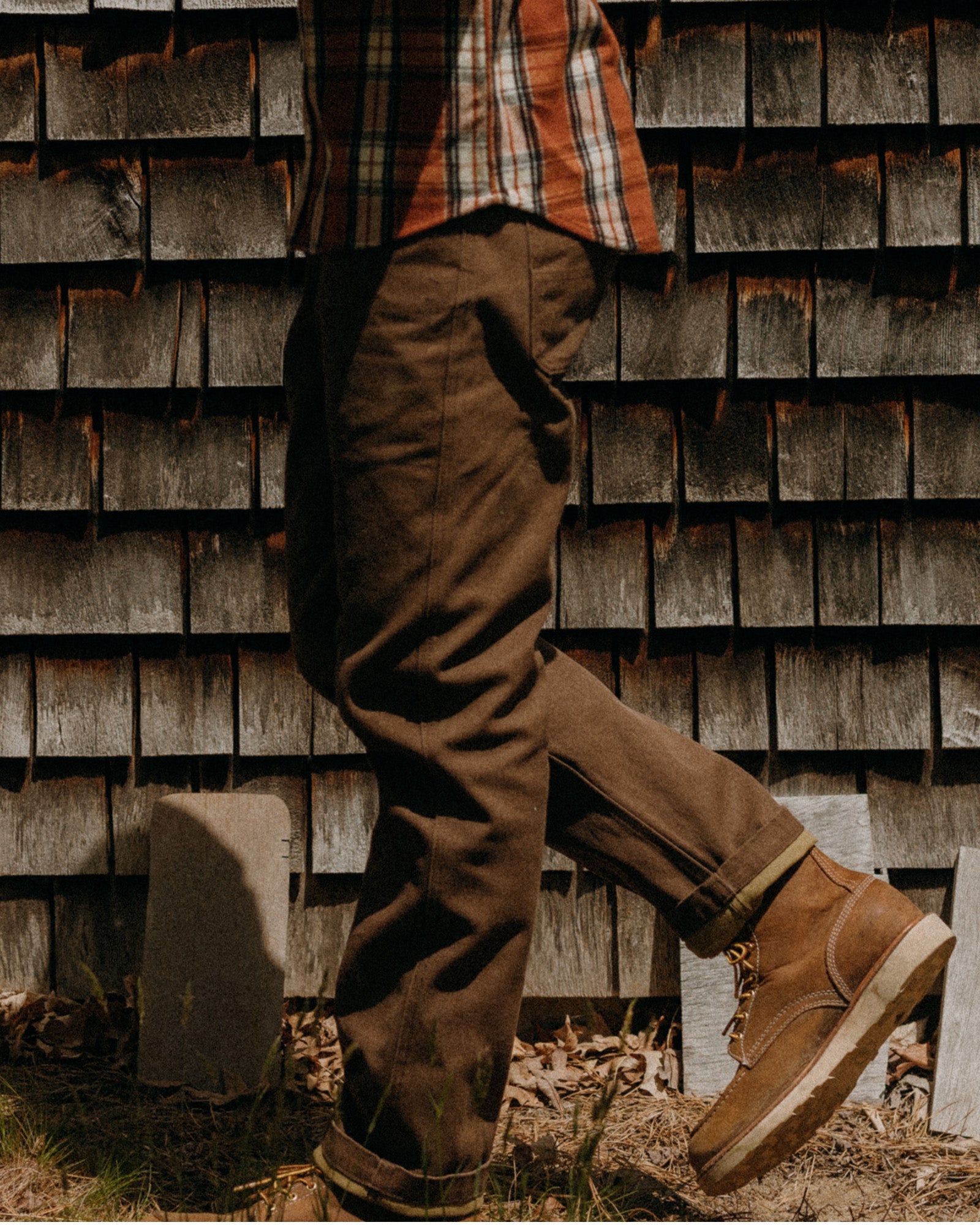 The Camp Pant in Aged Penny Chipped Canvas | Modern Menswear by yycbvcnbmmnbm
