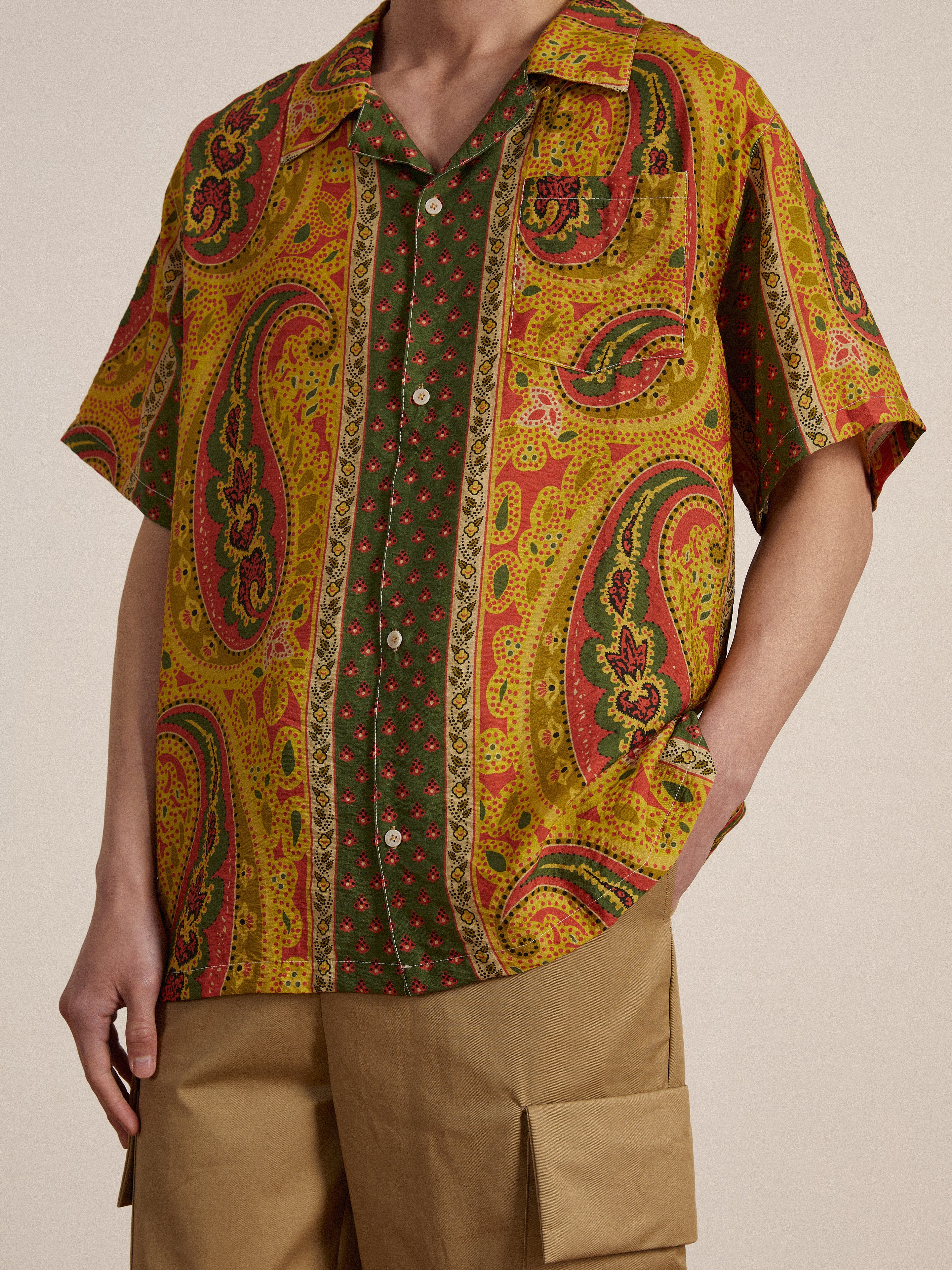 Pench Paisley SS Camp Shirt | Modern Menswear by yycbvcnbmmnbm