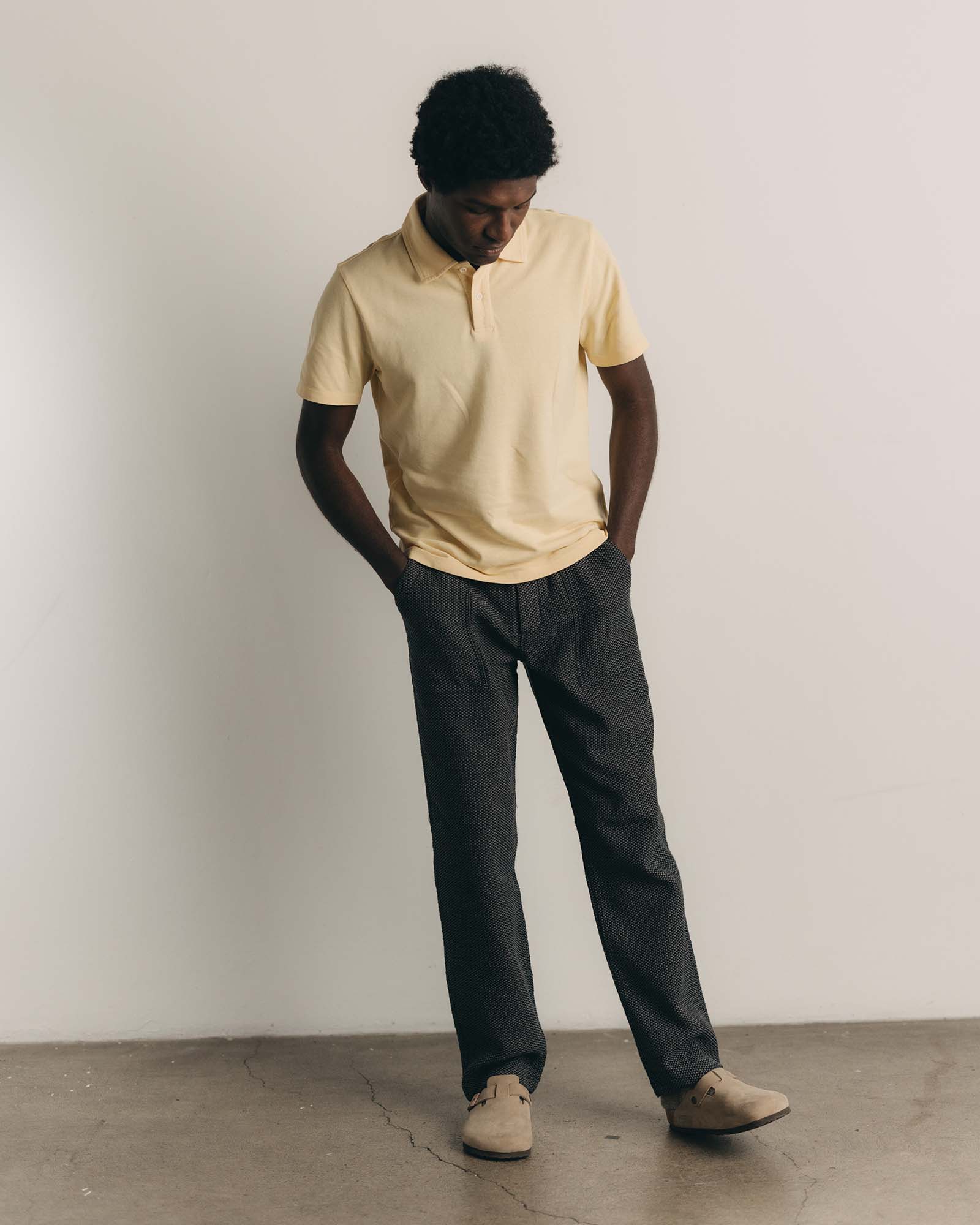The Breakwater Pant in Charcoal Sashiko | Modern Menswear by yycbvcnbmmnbm
