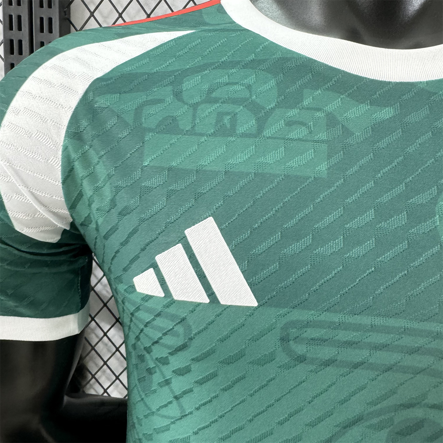 AlphaJersey-Mexico 25-26 Green Human Face Shaped Pattern Special Jersey - Player Version