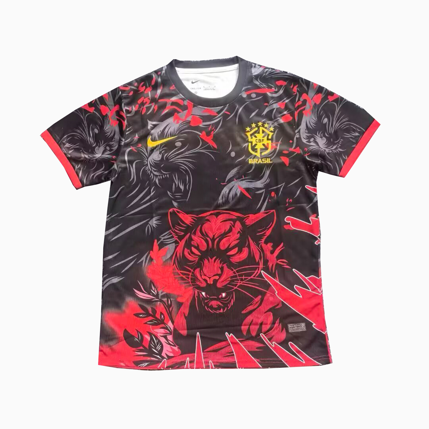 AlphaJersey-Brazil 25-26 Leopard Red And Black Jersey - Fans Version