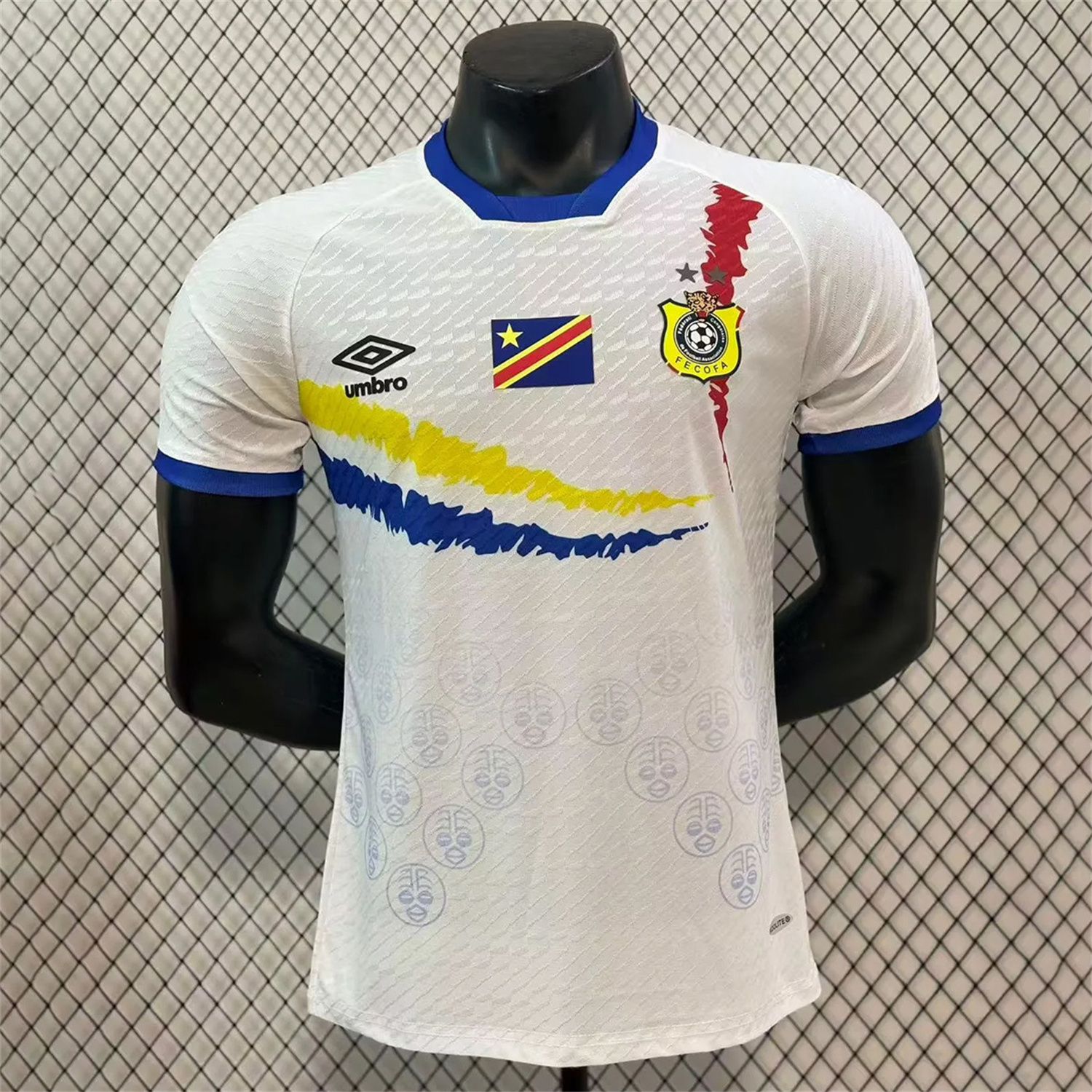 AlphaJersey-Retro Congo 2023 Away White Jersey - Player Version