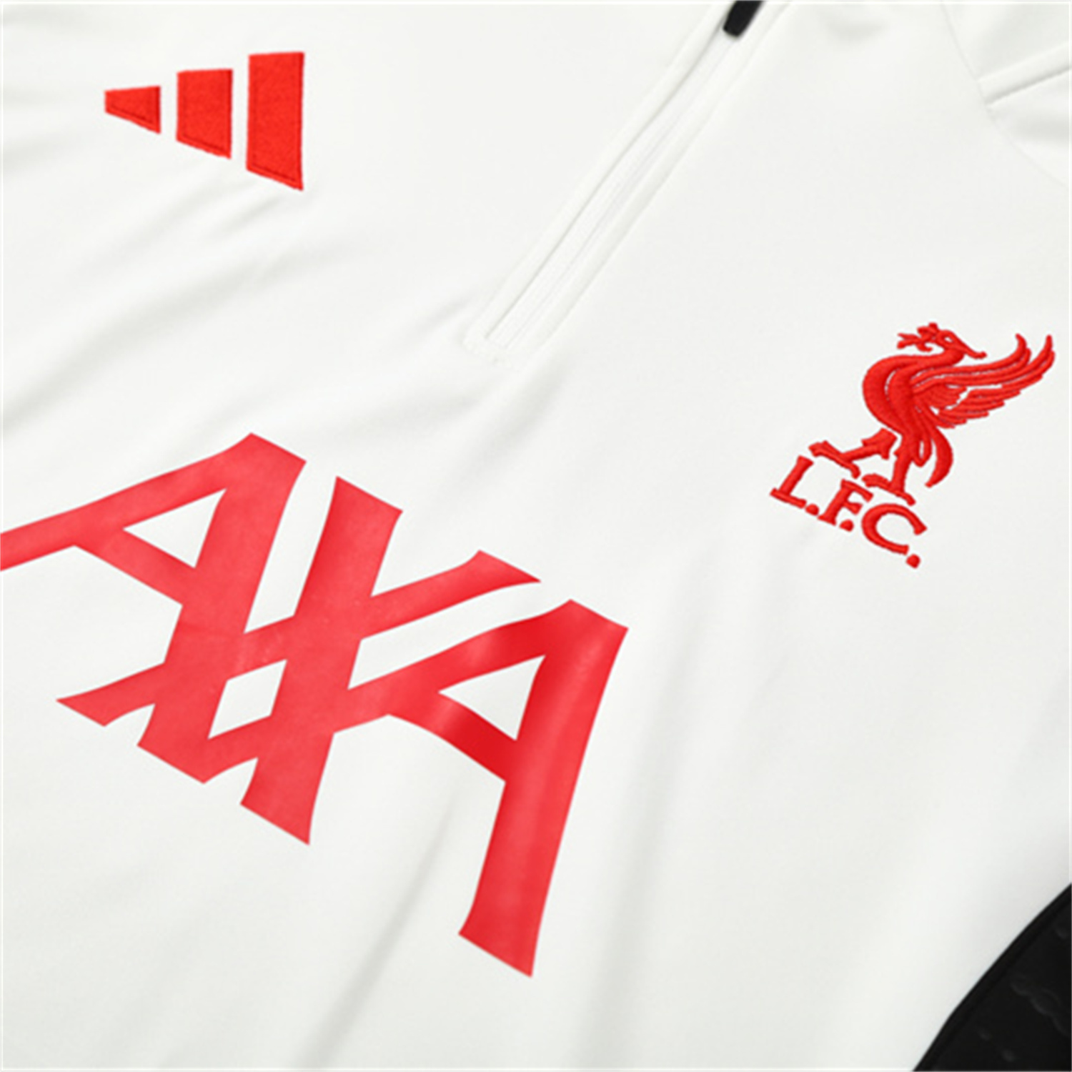 AlphaJersey-Liver.pool 25-26 Long Sleeve Training Set - White Top & Black Pants
