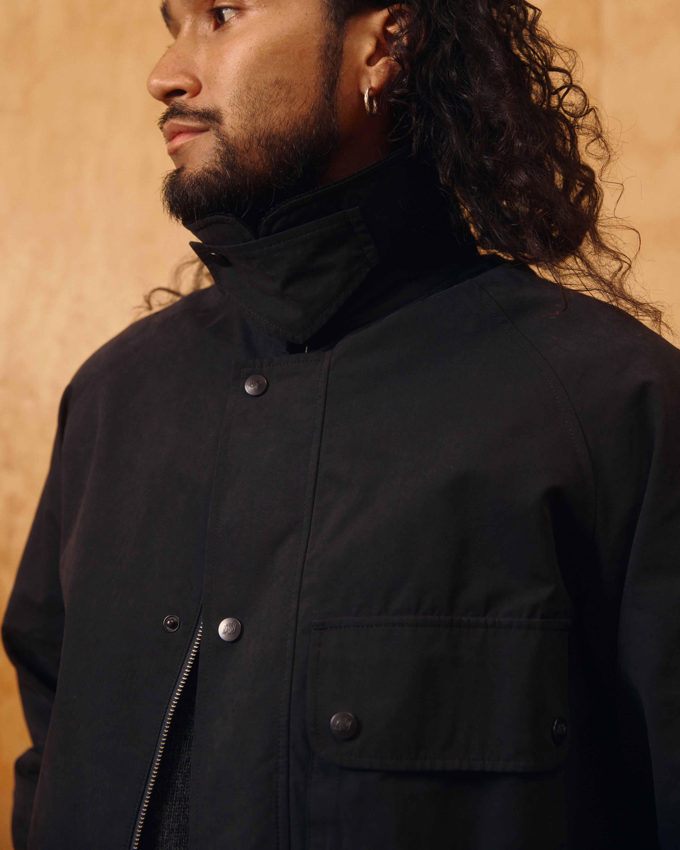 Bay Waxed Cotton & Nylon Jacket | Modern Menswear by yycbvcnbmmnbm