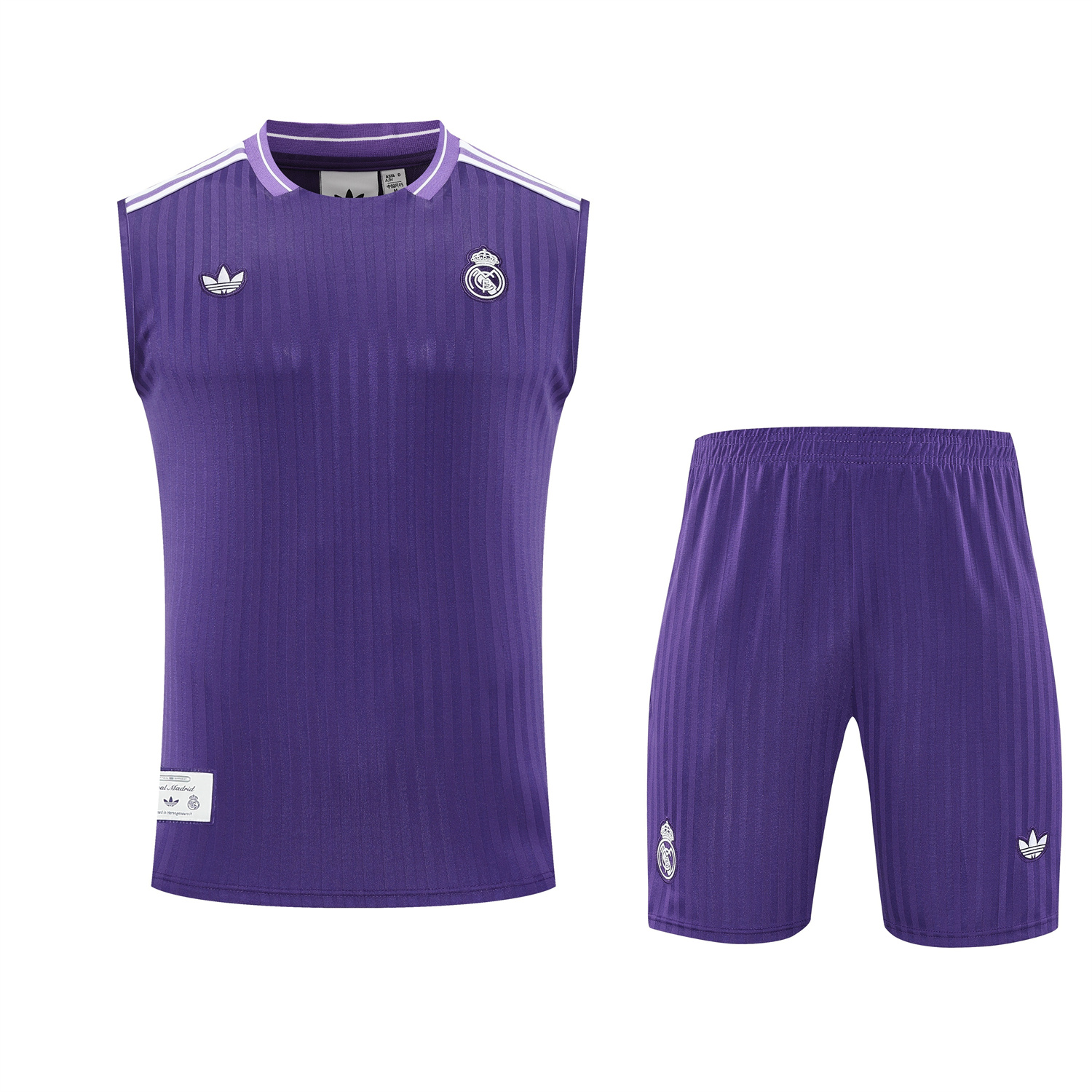 AlphaJersey-Real Madrid 25-26 Vest Training Set - Pure Purple Vest & Purple Shorts
