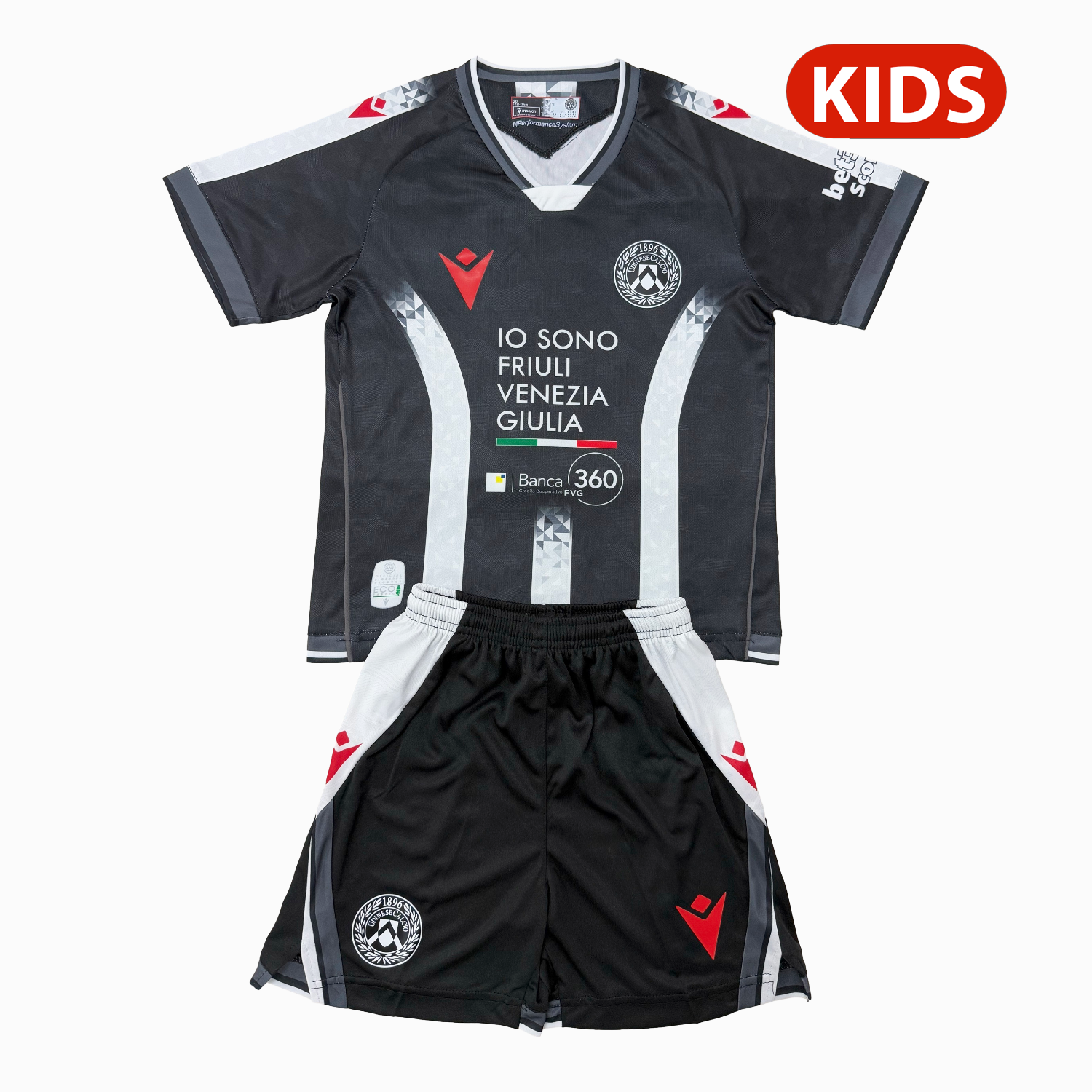 AlphaJersey-Udinese 25-26 Home Kids Kit