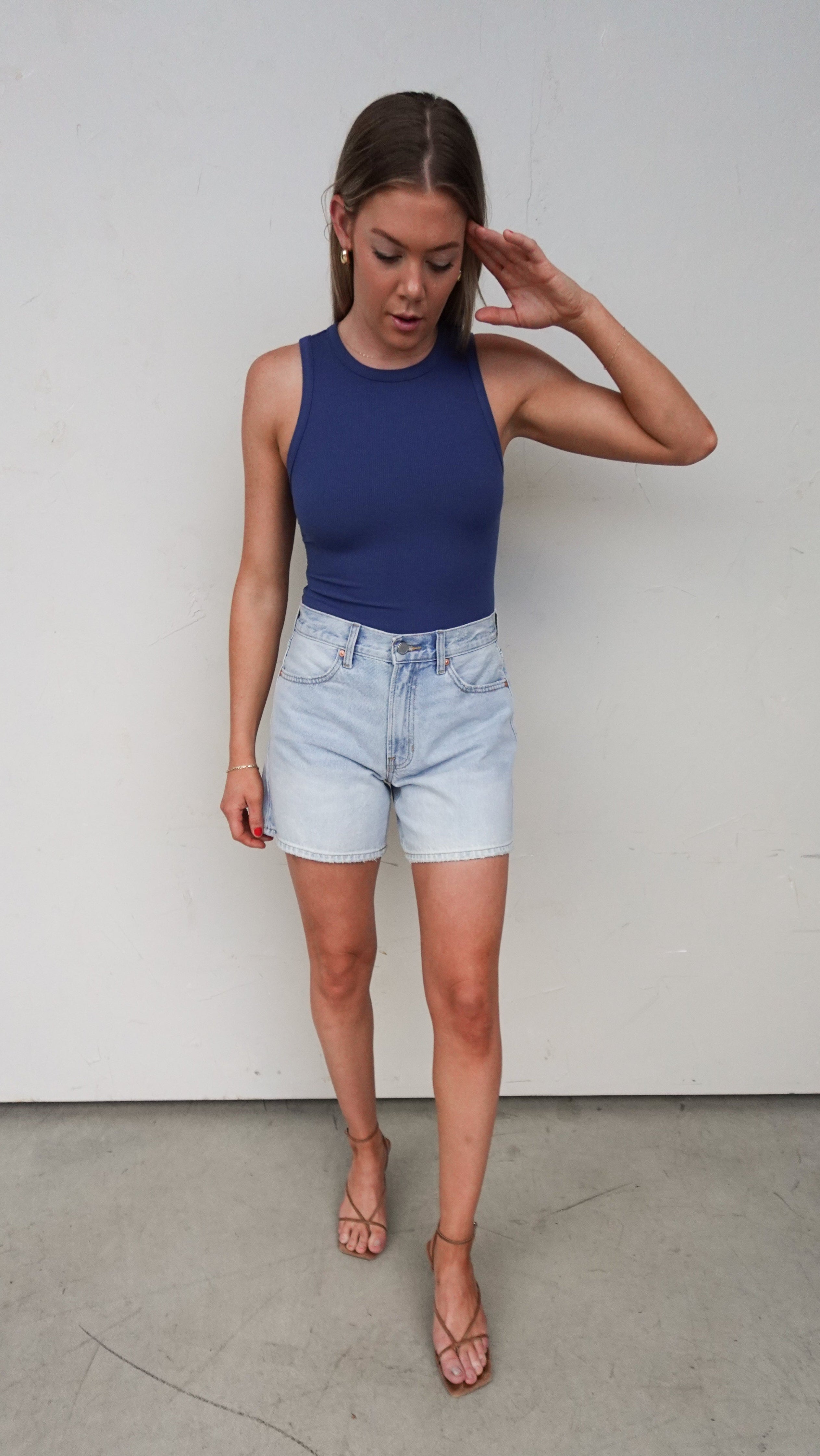 Light Wash High Rise 5" Denim Shorts | Elegant Women's Fashion by coolavocek
