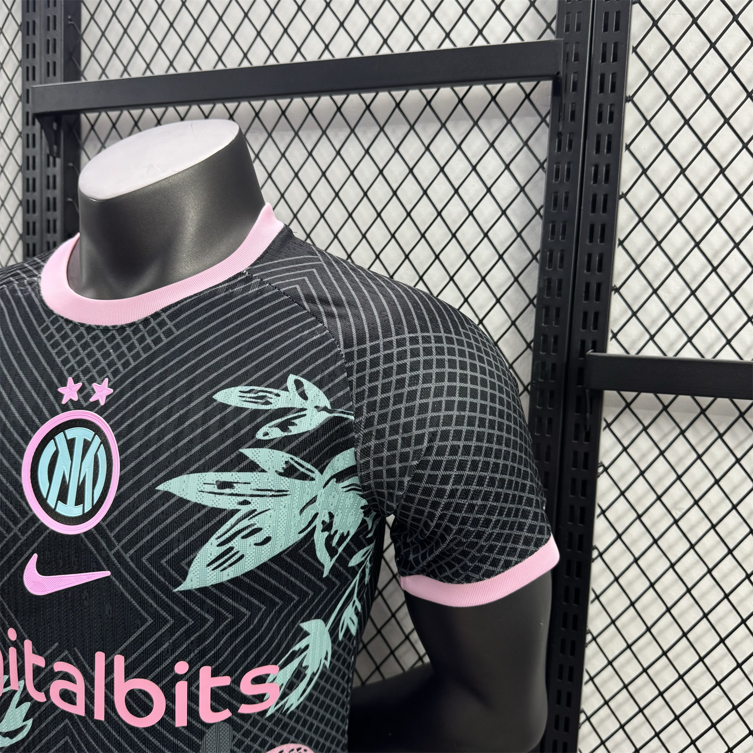AlphaJersey-Inter Milan 25-26 Pink Snake Special Black Jersey - Player Version