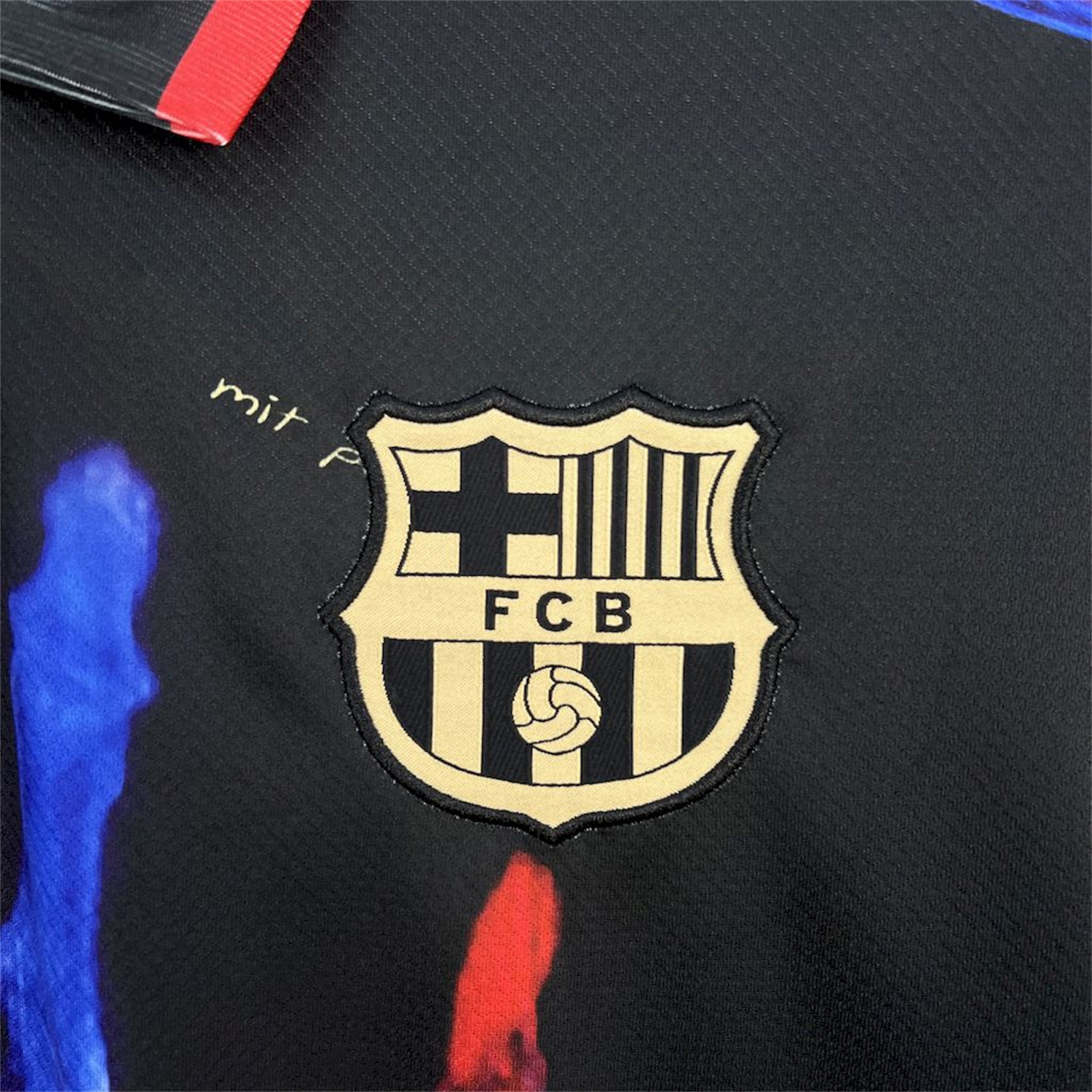 AlphaJersey-Barcelona 25-26 Red & Blue Palm Black Jersey - Fans Version