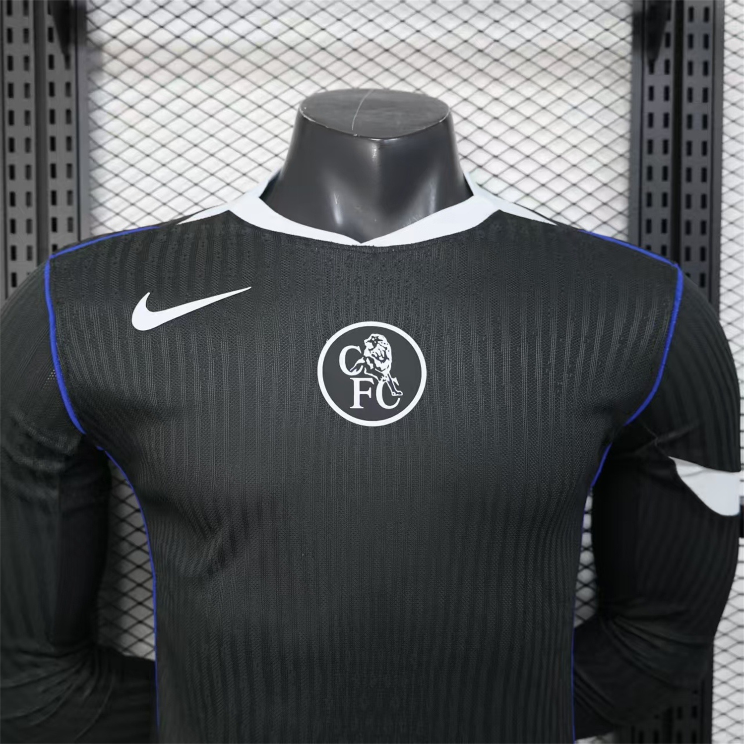 AlphaJersey-C.H.E.L.S.E.A 25-26 Third Long Unsponsored Black Jersey - Player Version