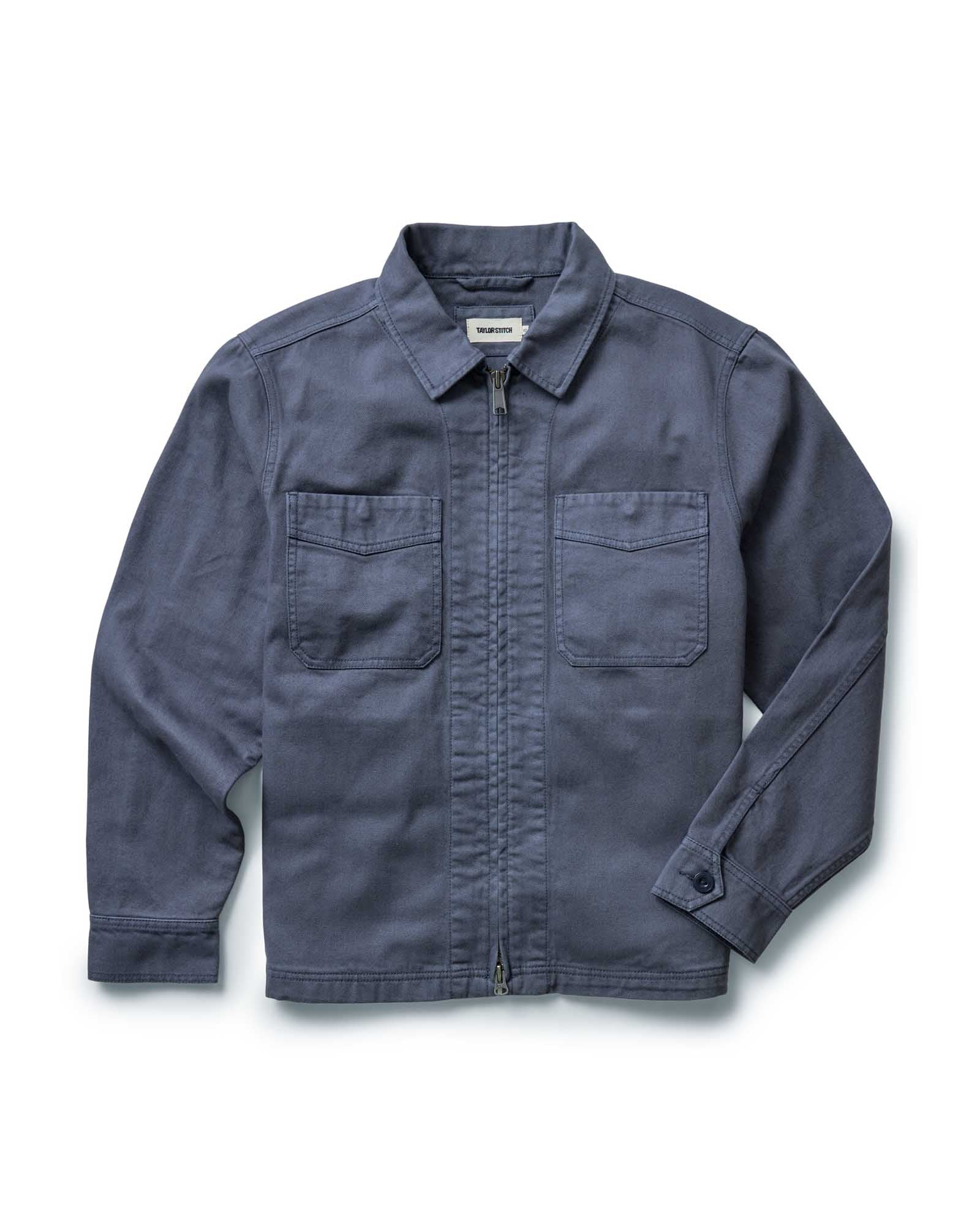 The Station Jacket in Petrol Blue Broken Twill | Modern Menswear by yycbvcnbmmnbm